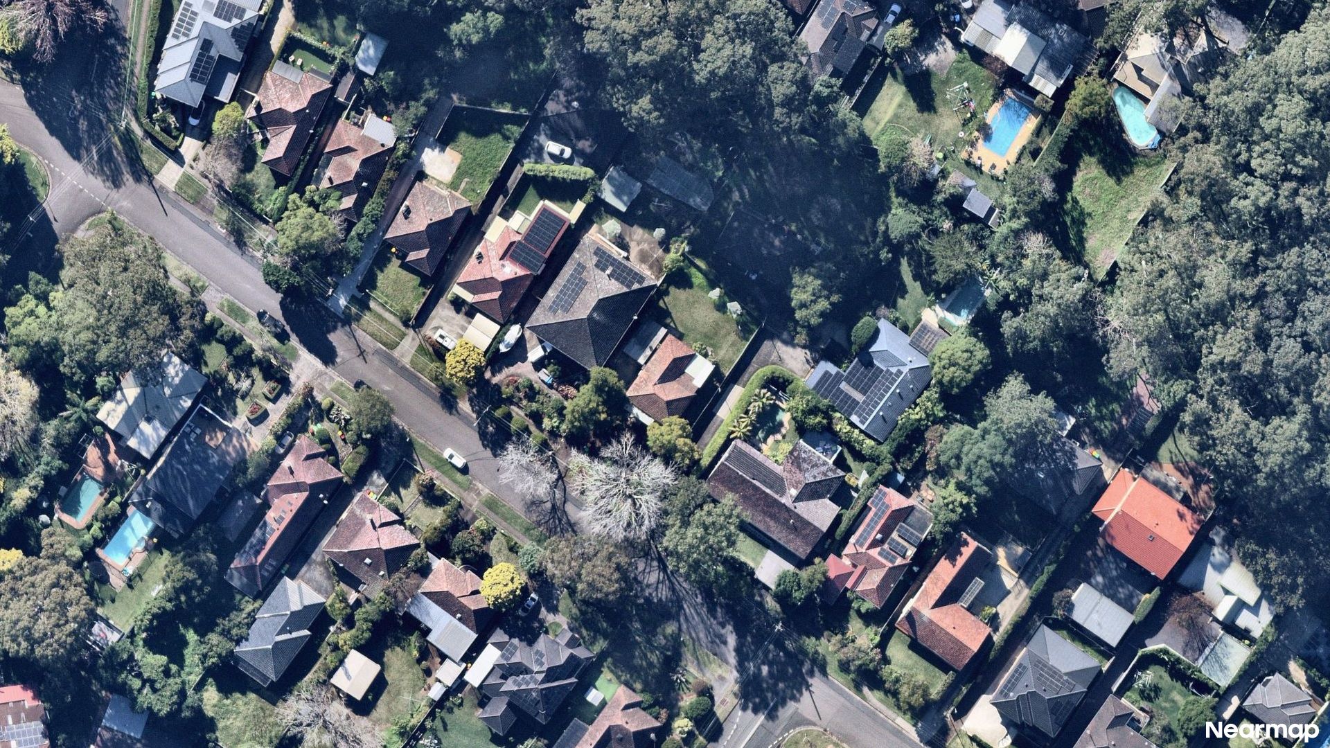 Vertical aerial view