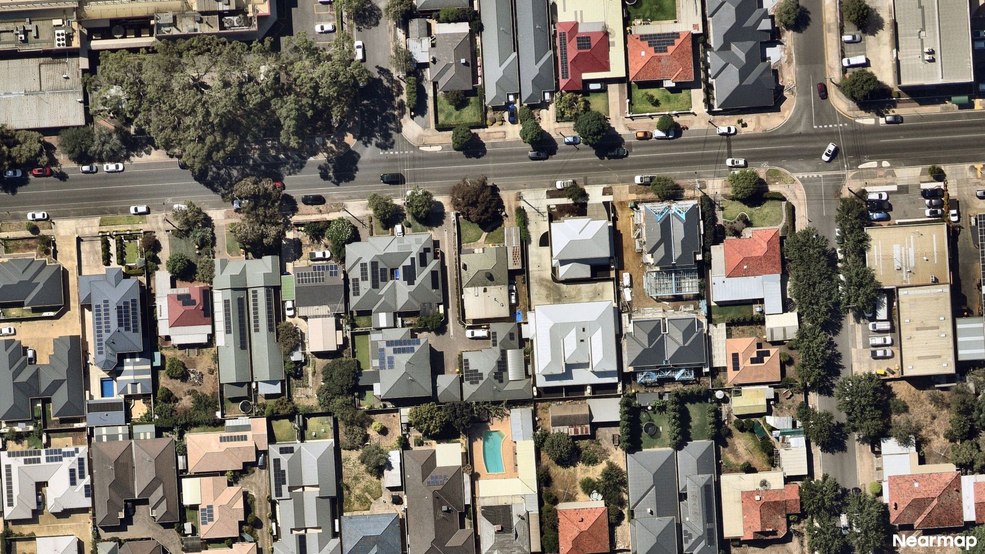 Vertical aerial view