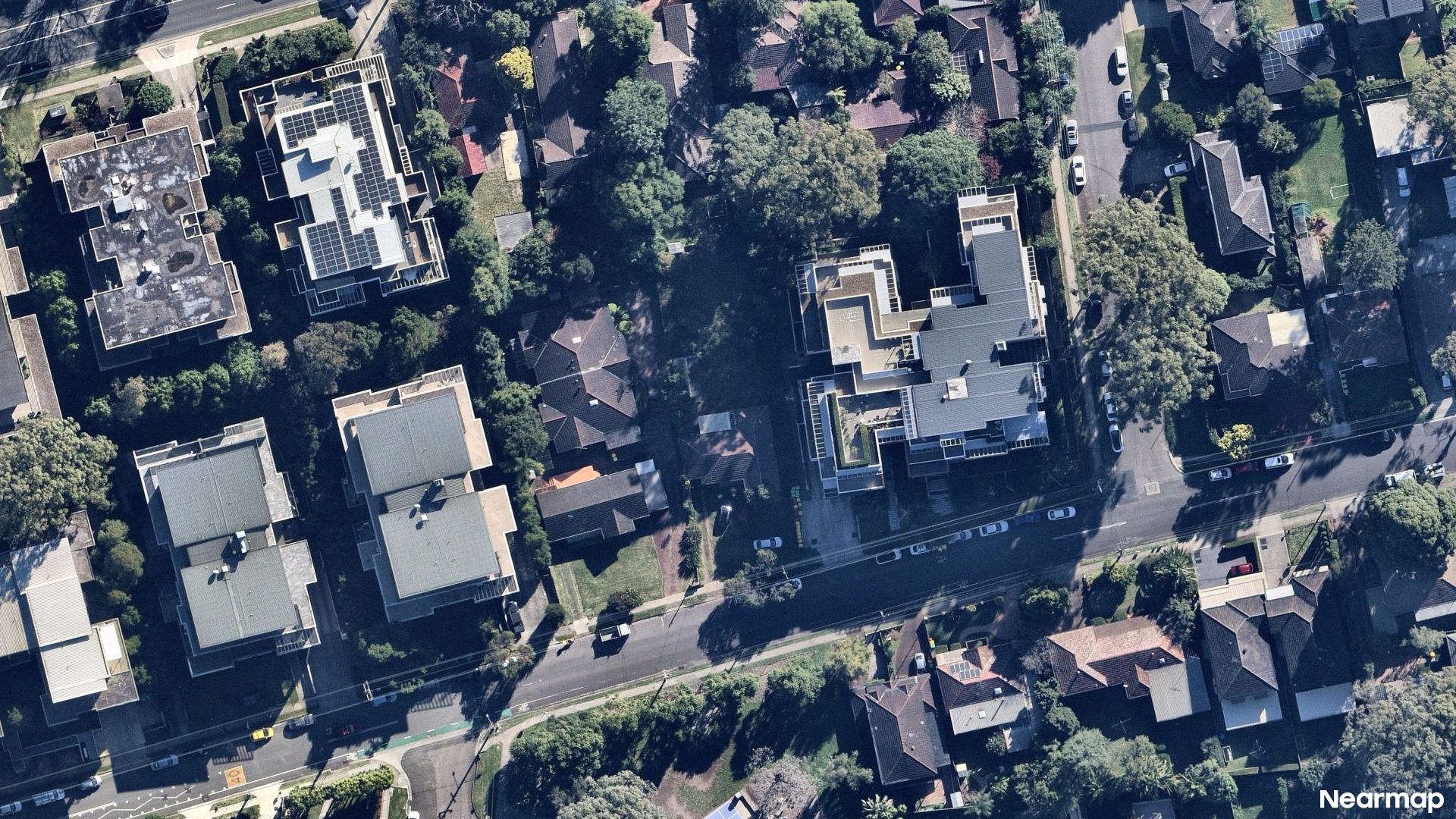 Vertical aerial view
