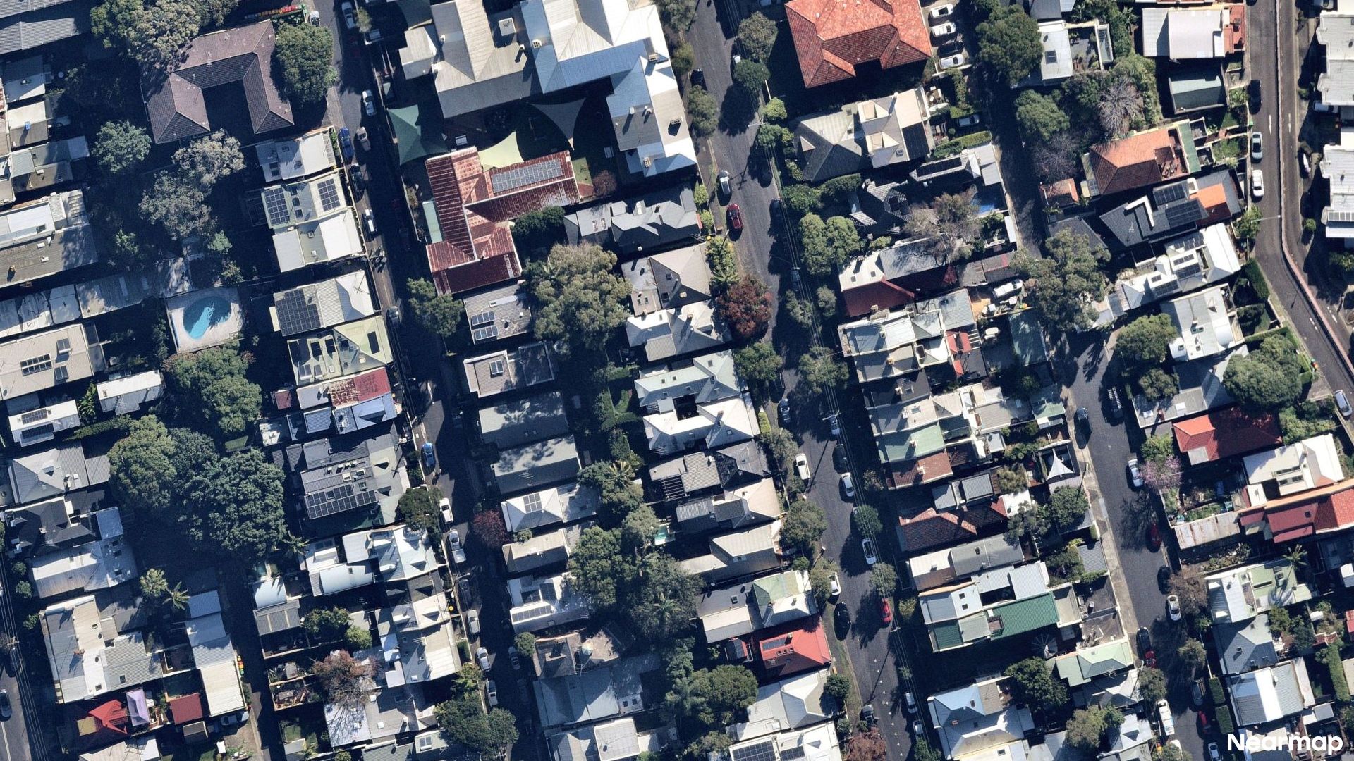 Vertical aerial view