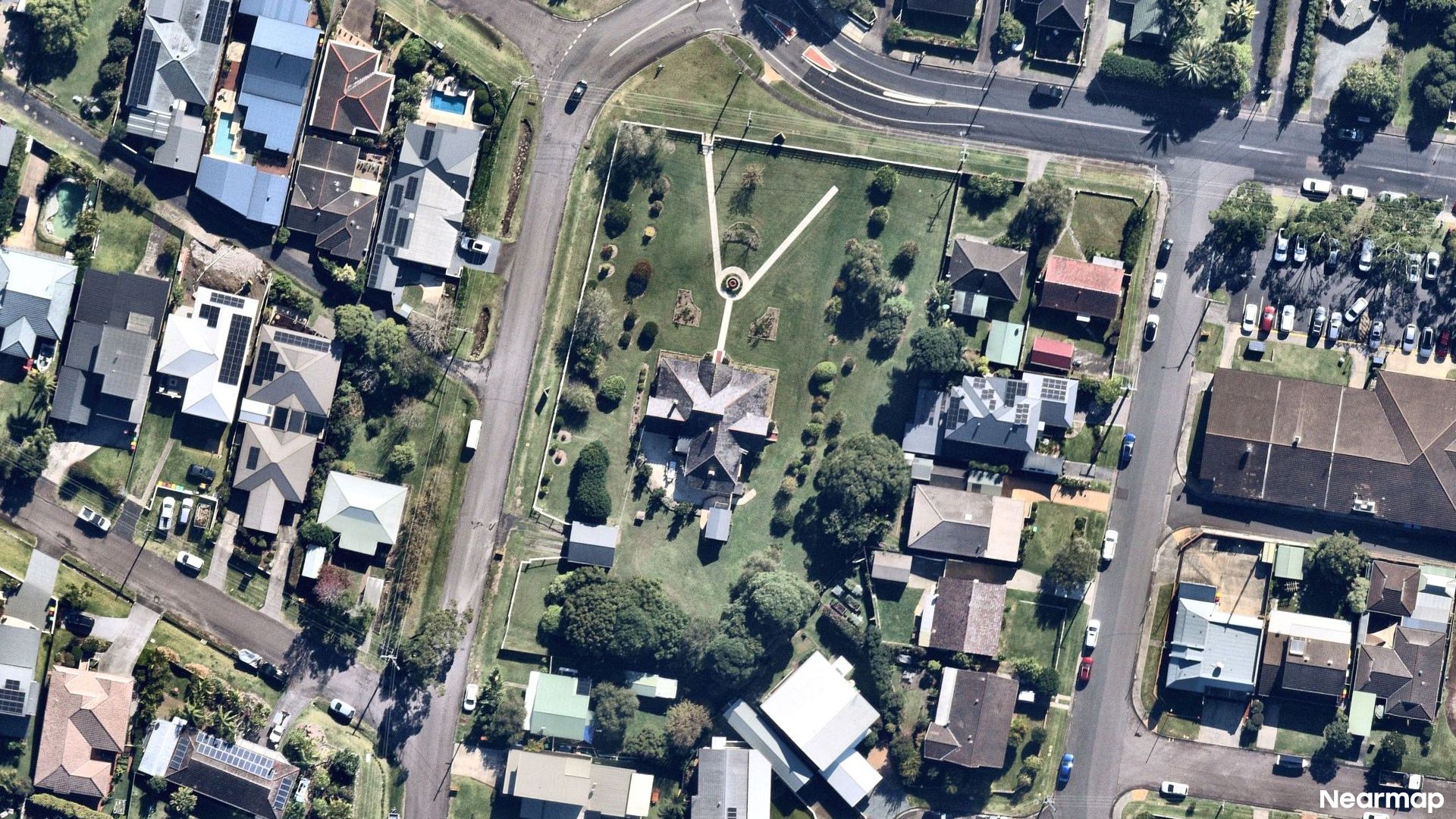 Vertical aerial view