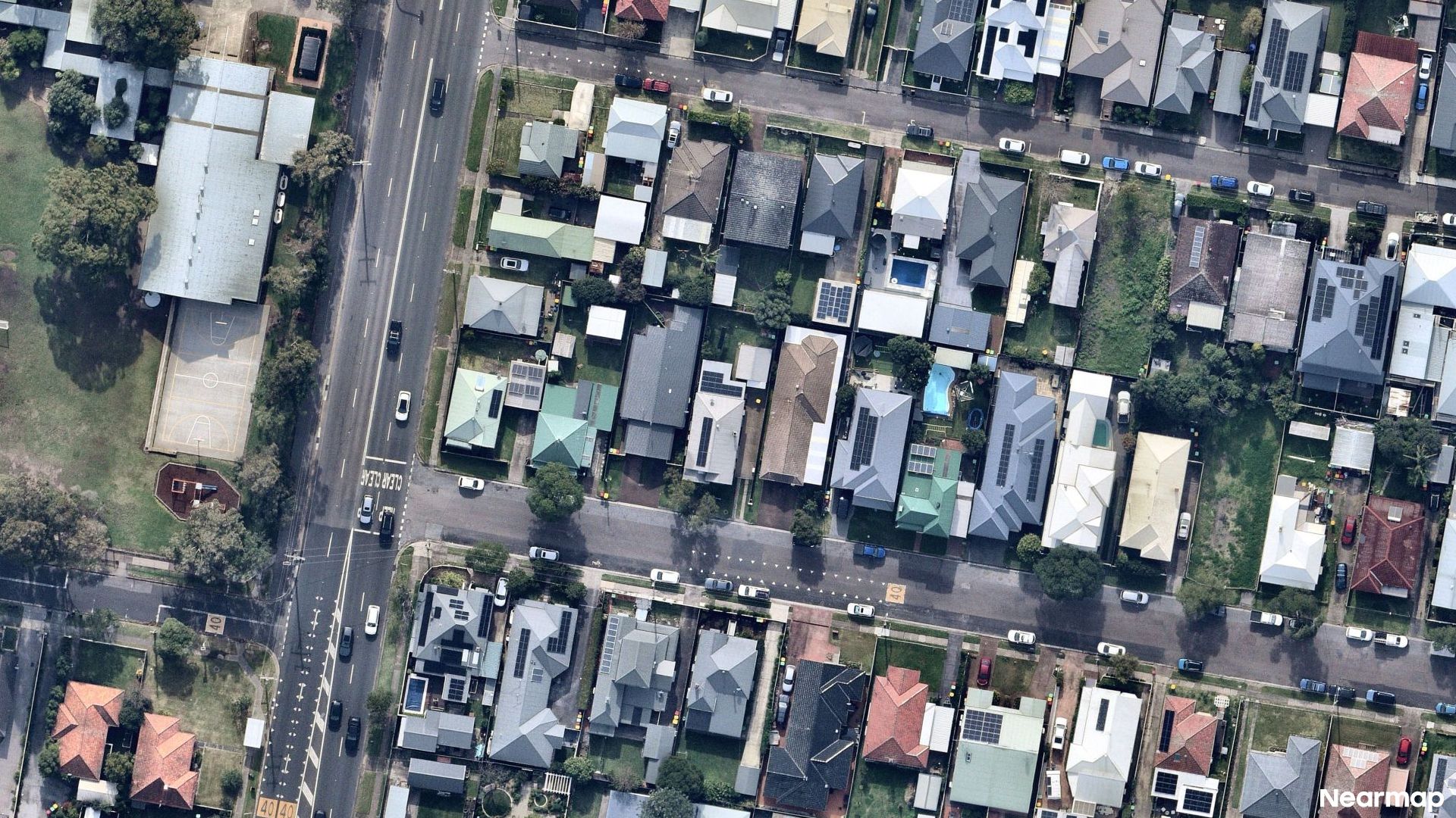 Vertical aerial view