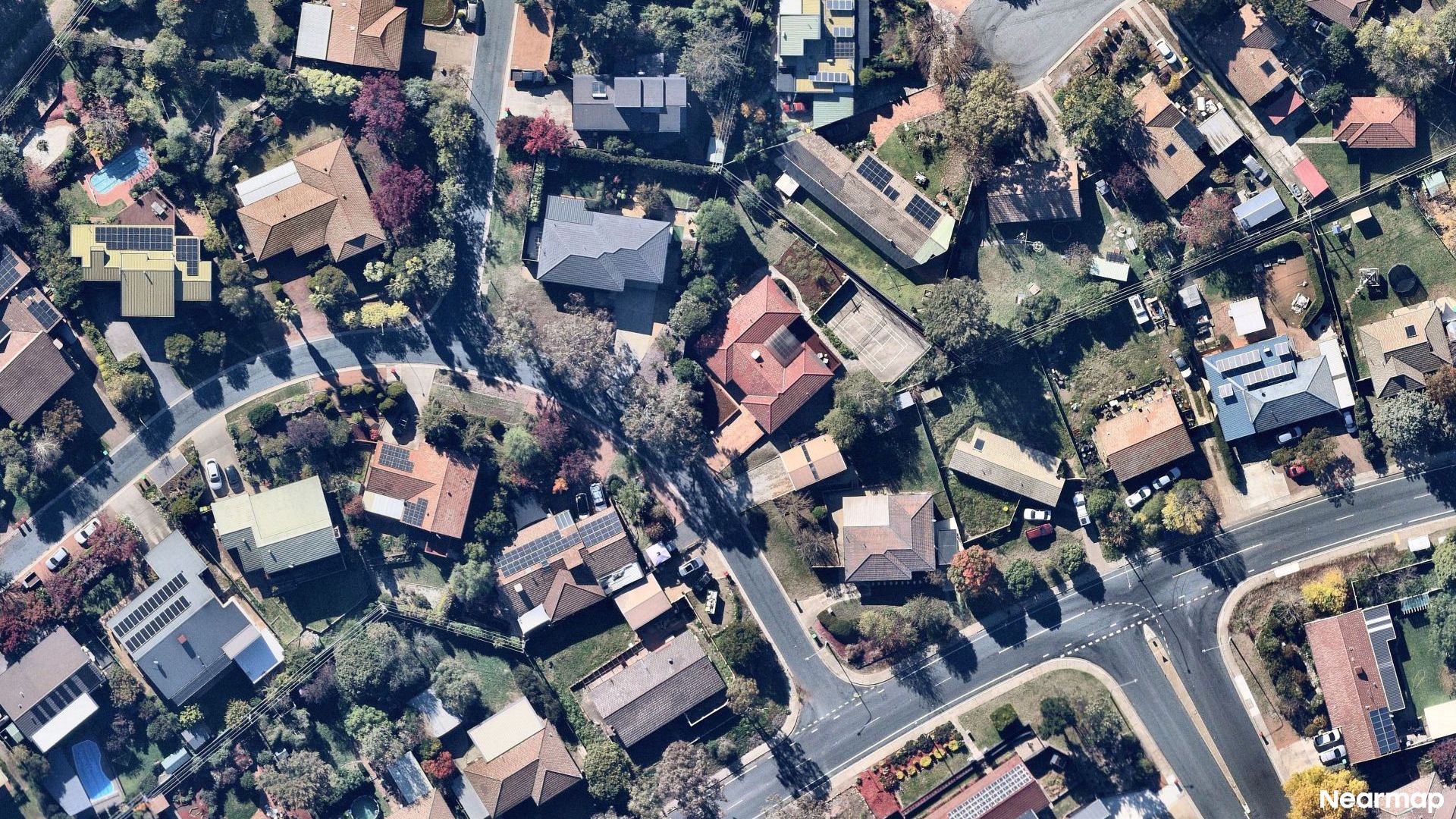 Vertical aerial view