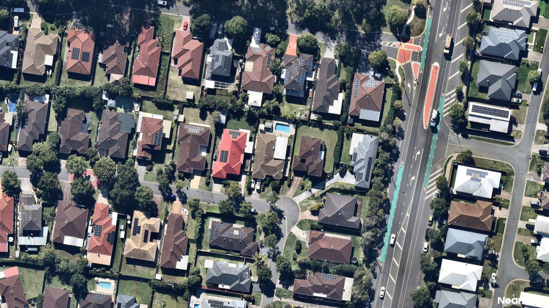Vertical aerial view