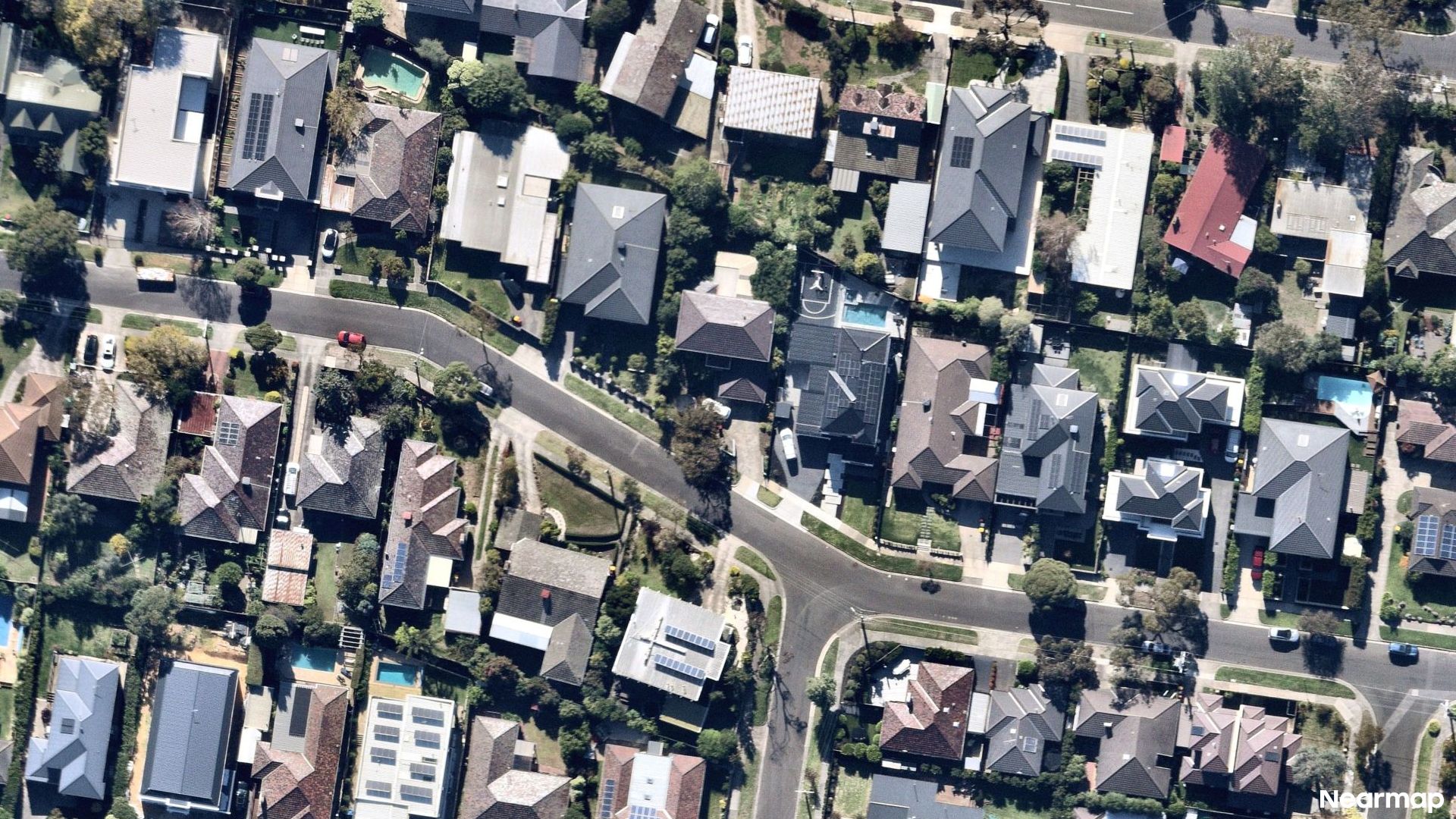 Vertical aerial view