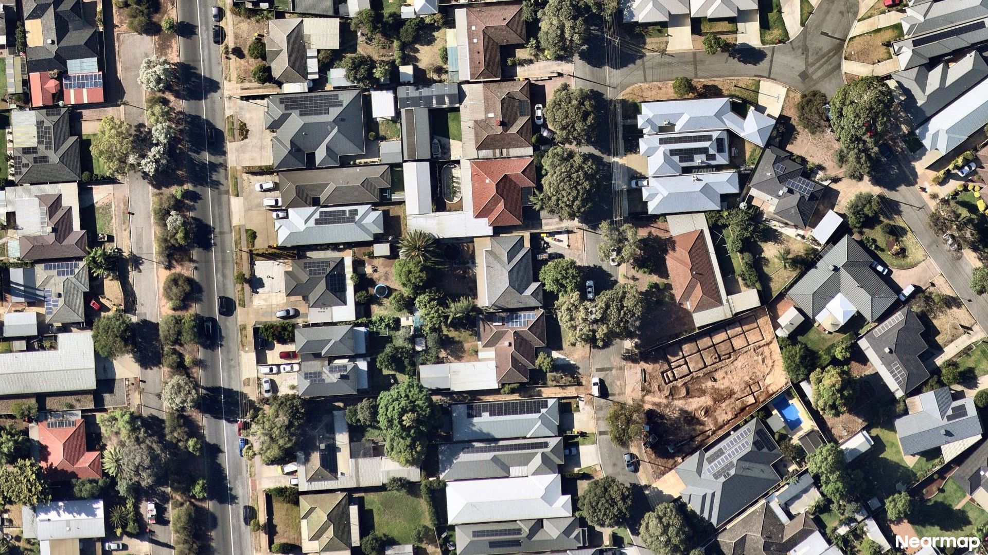 Vertical aerial view