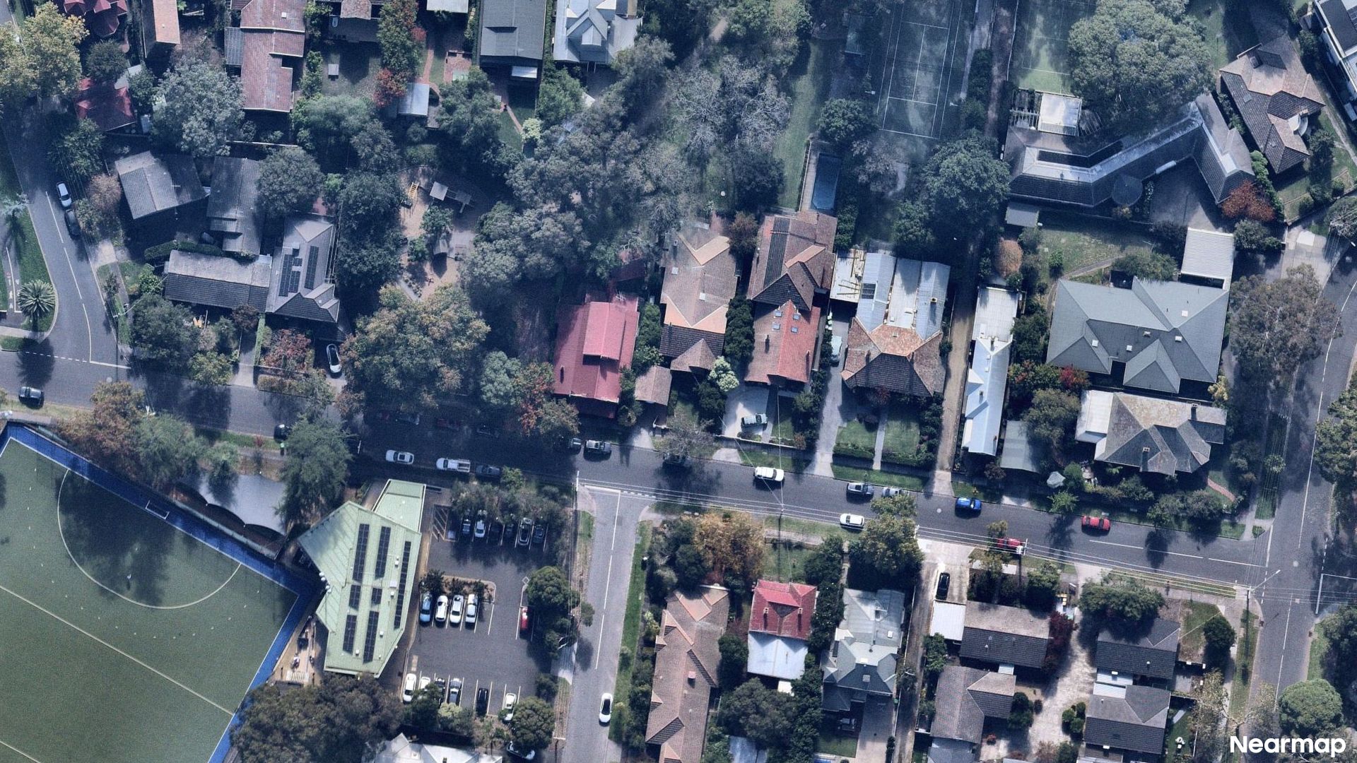 Vertical aerial view