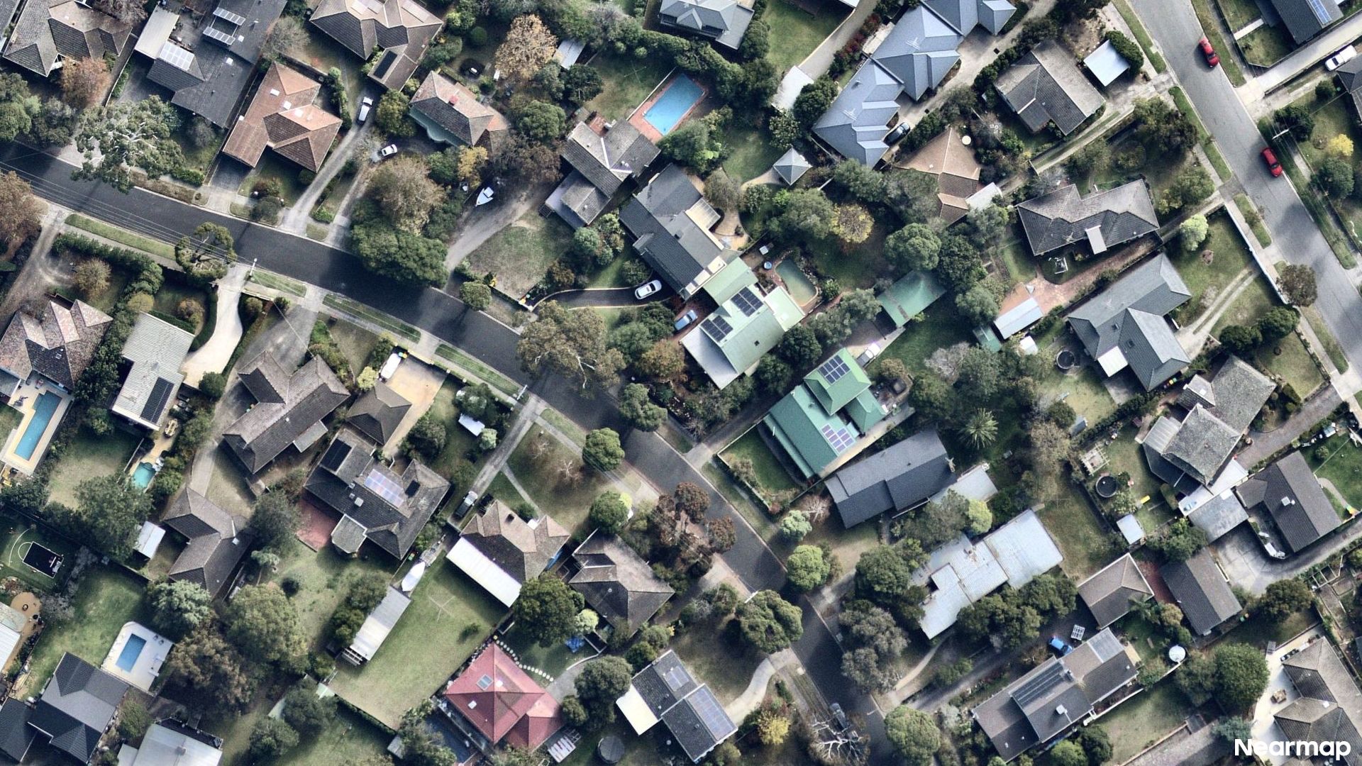 Vertical aerial view