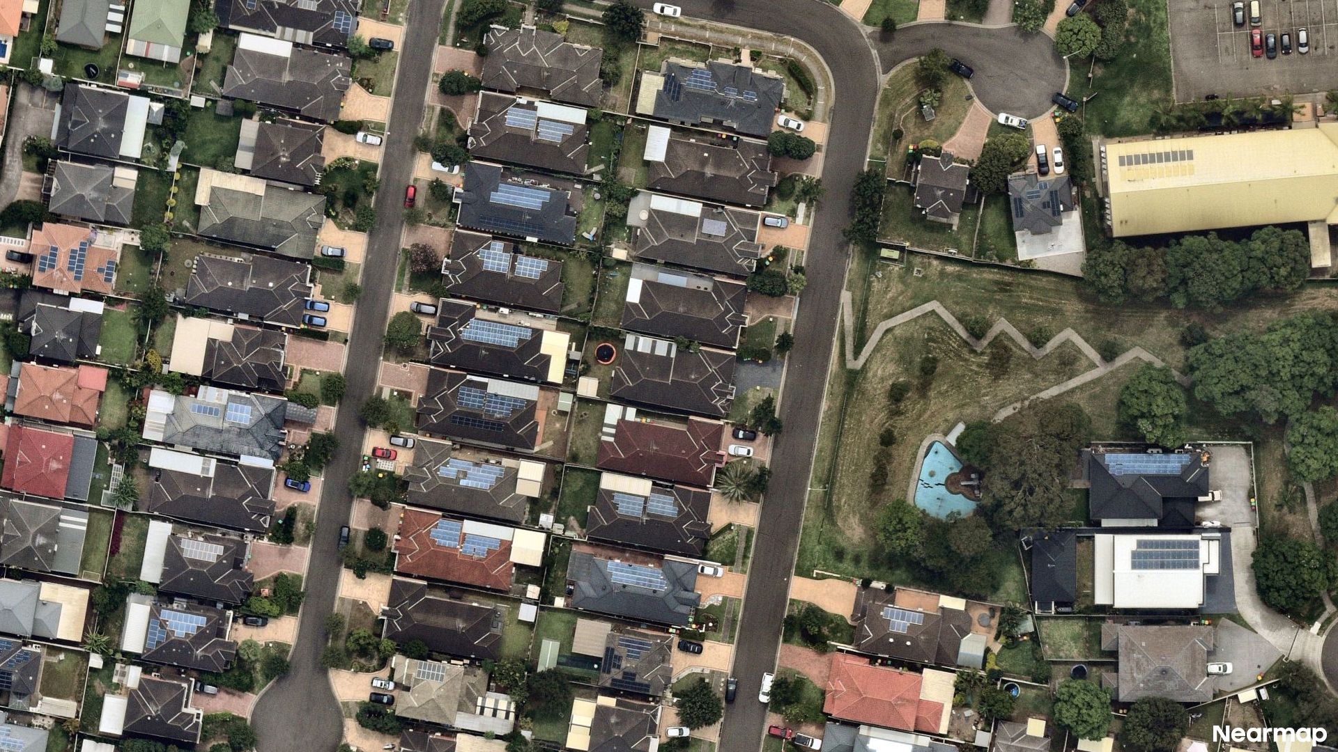 Vertical aerial view