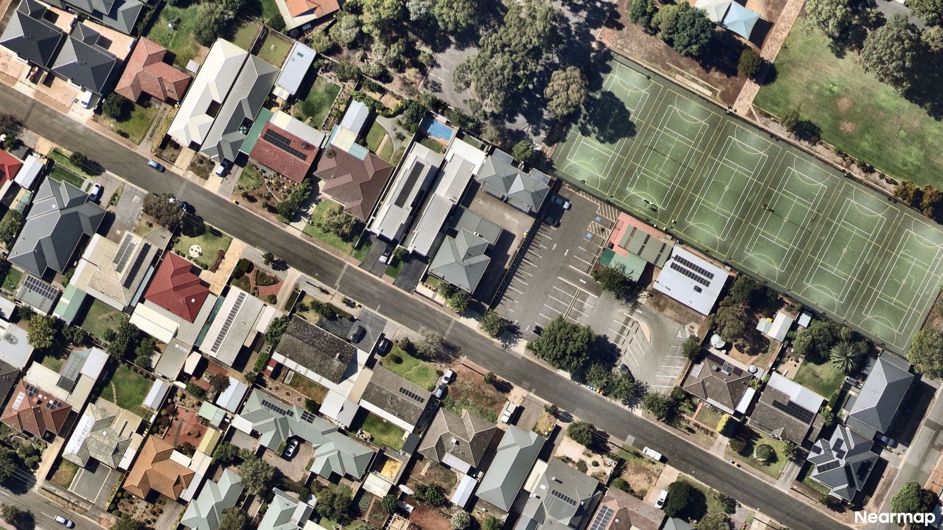 Vertical aerial view