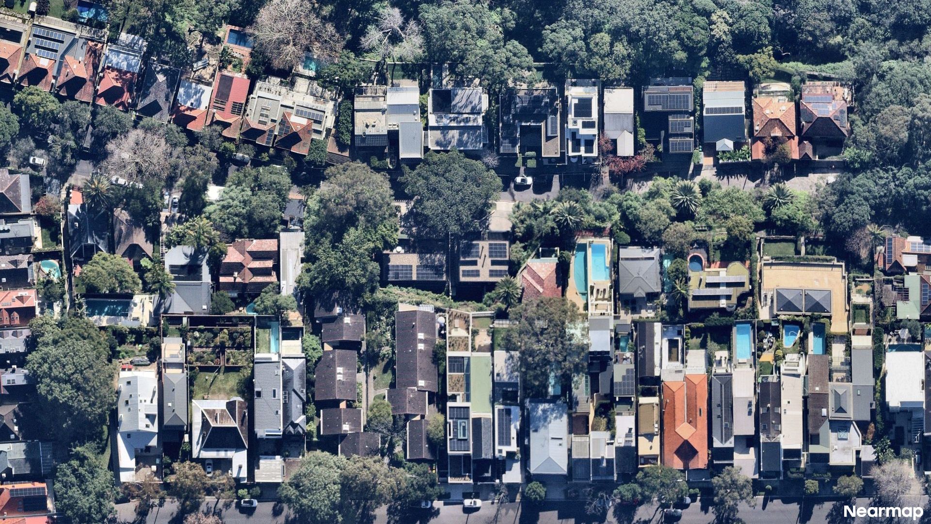 Vertical aerial view
