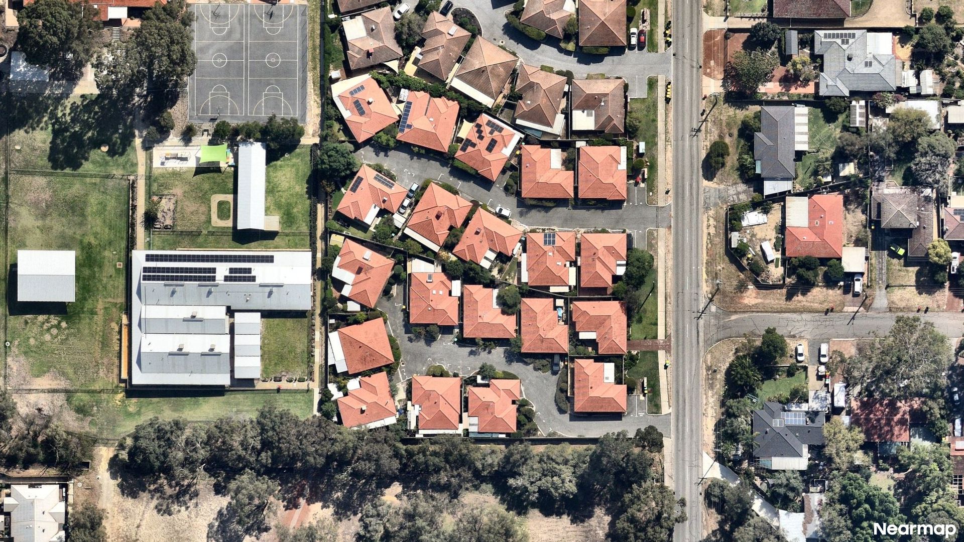 Vertical aerial view