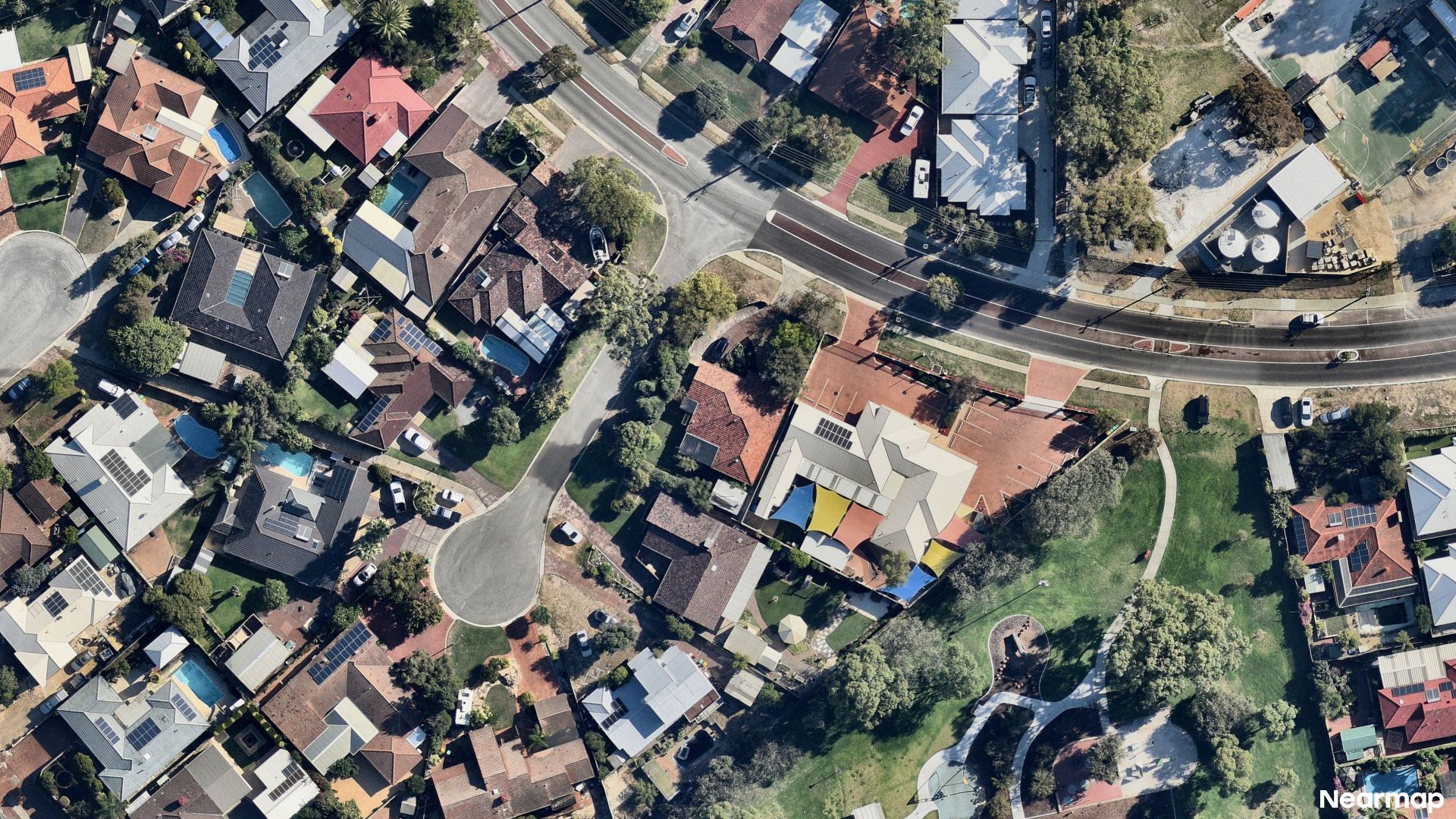 Vertical aerial view