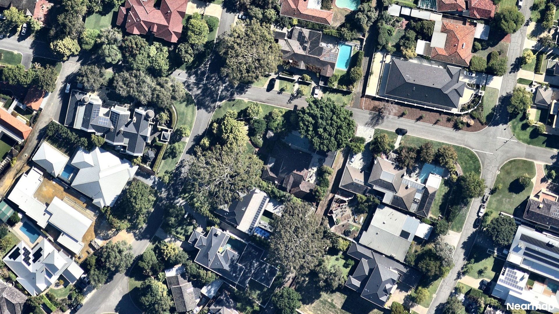 Vertical aerial view