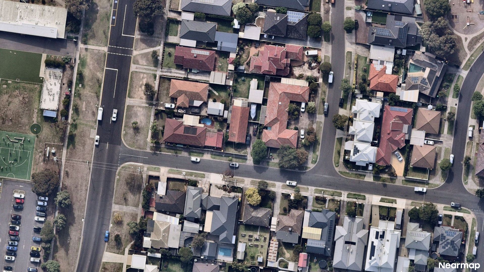 Vertical aerial view