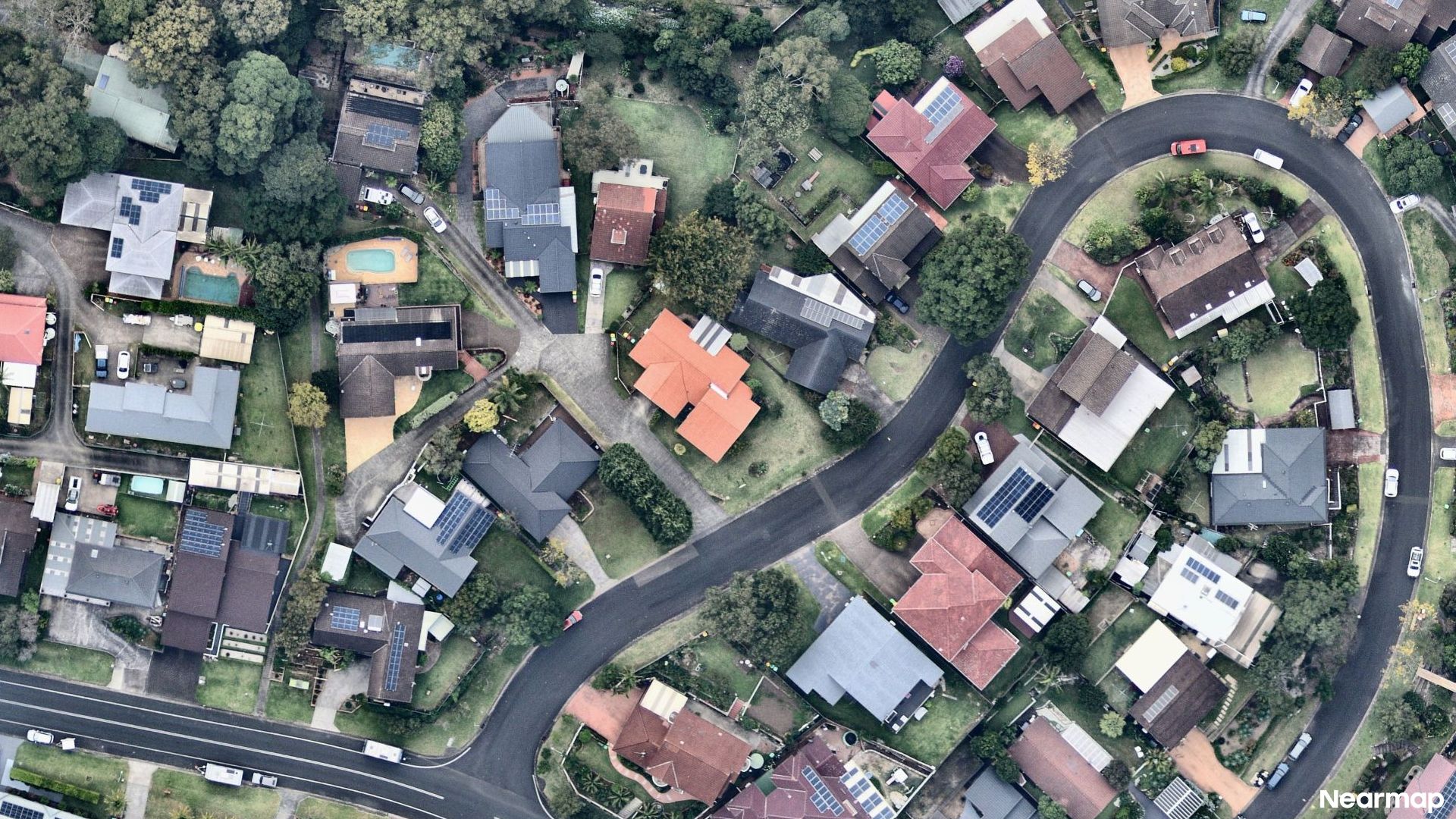 Vertical aerial view