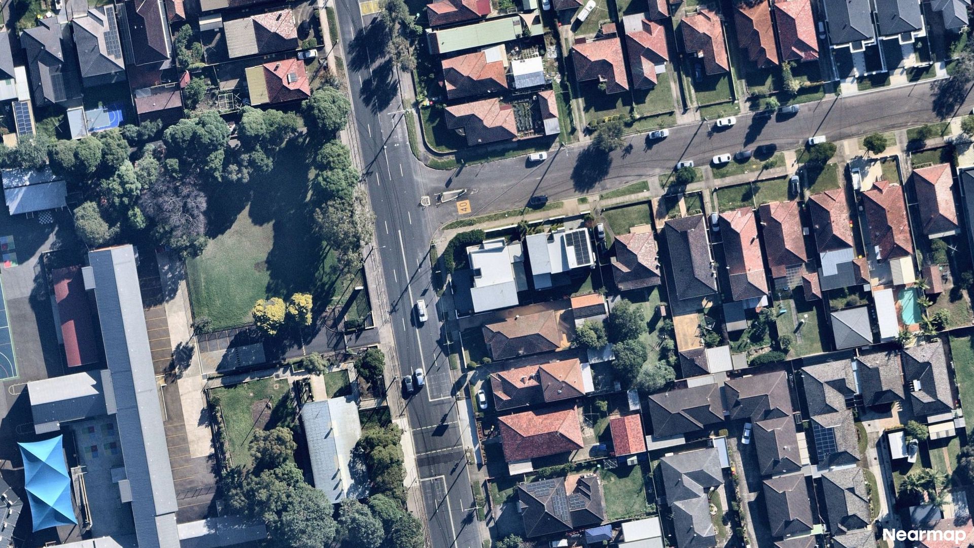 Vertical aerial view