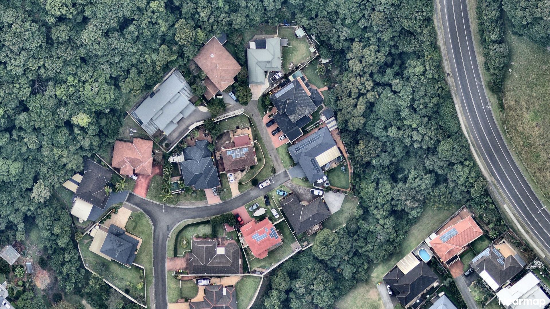 Vertical aerial view
