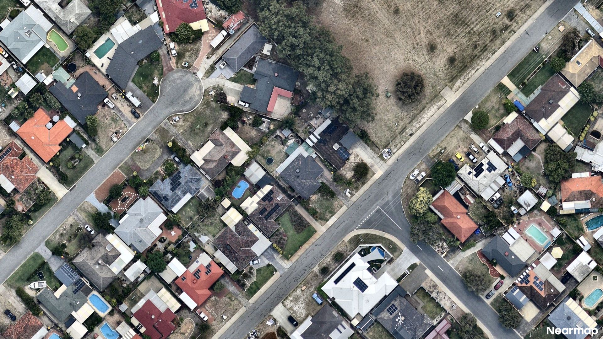 Vertical aerial view