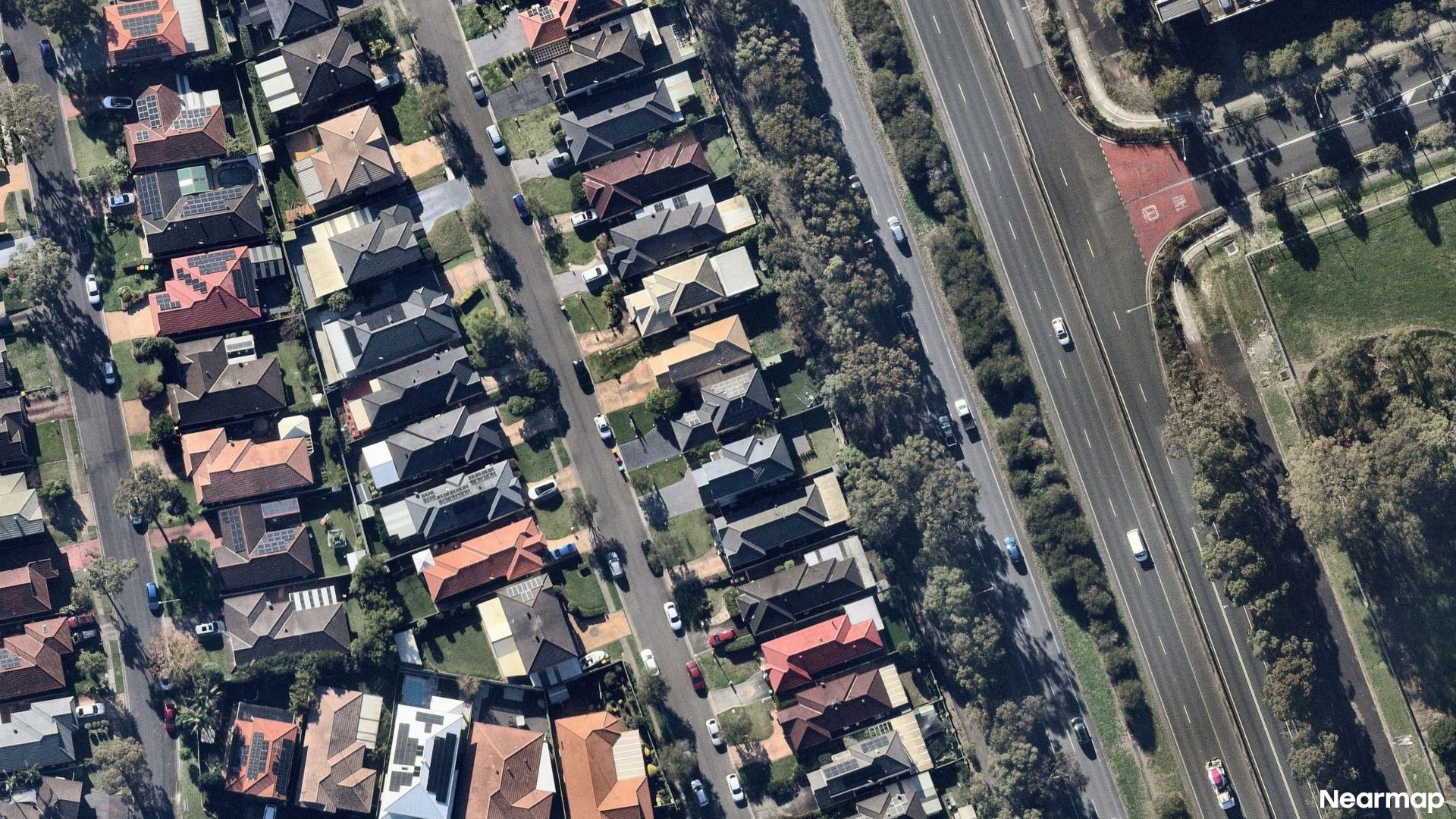 Vertical aerial view
