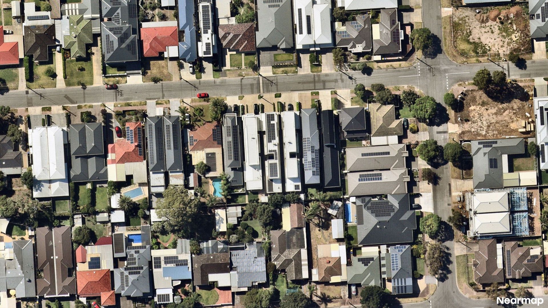 Vertical aerial view