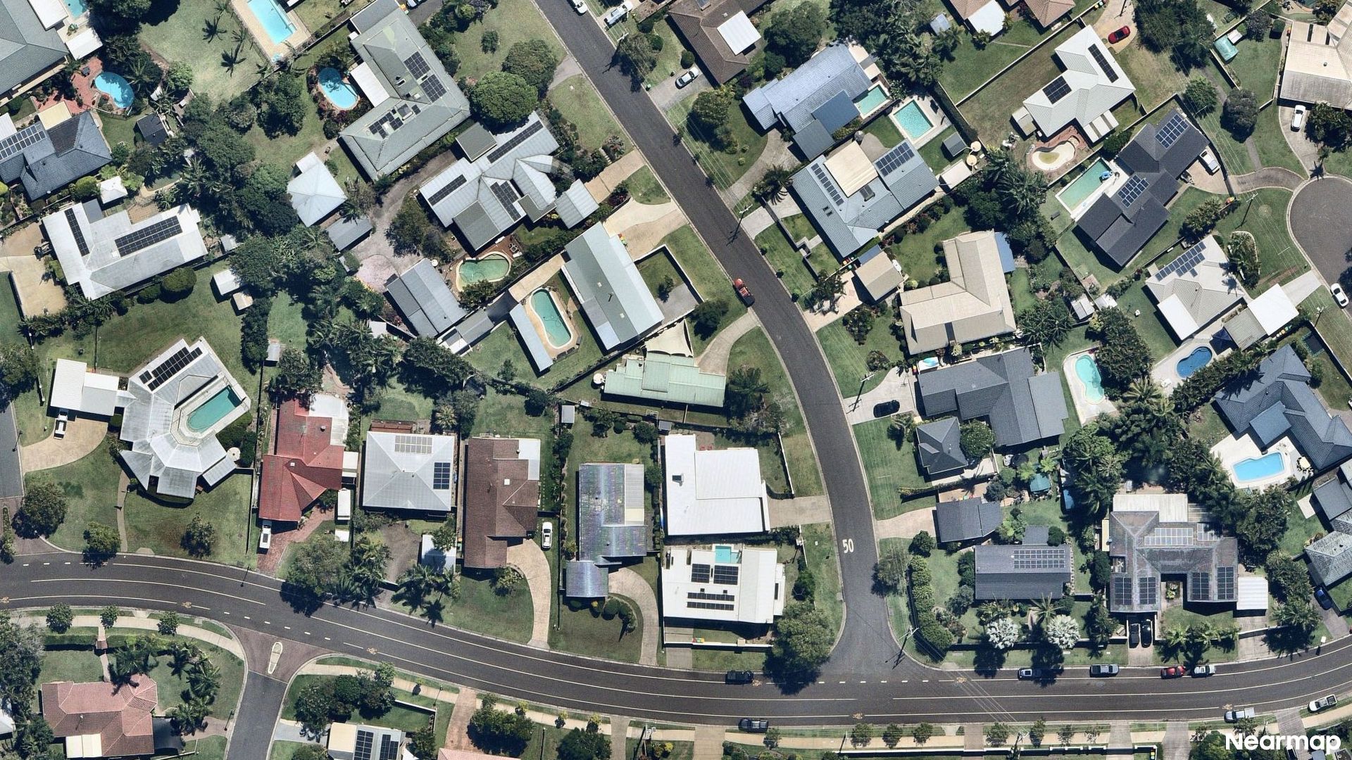 Vertical aerial view