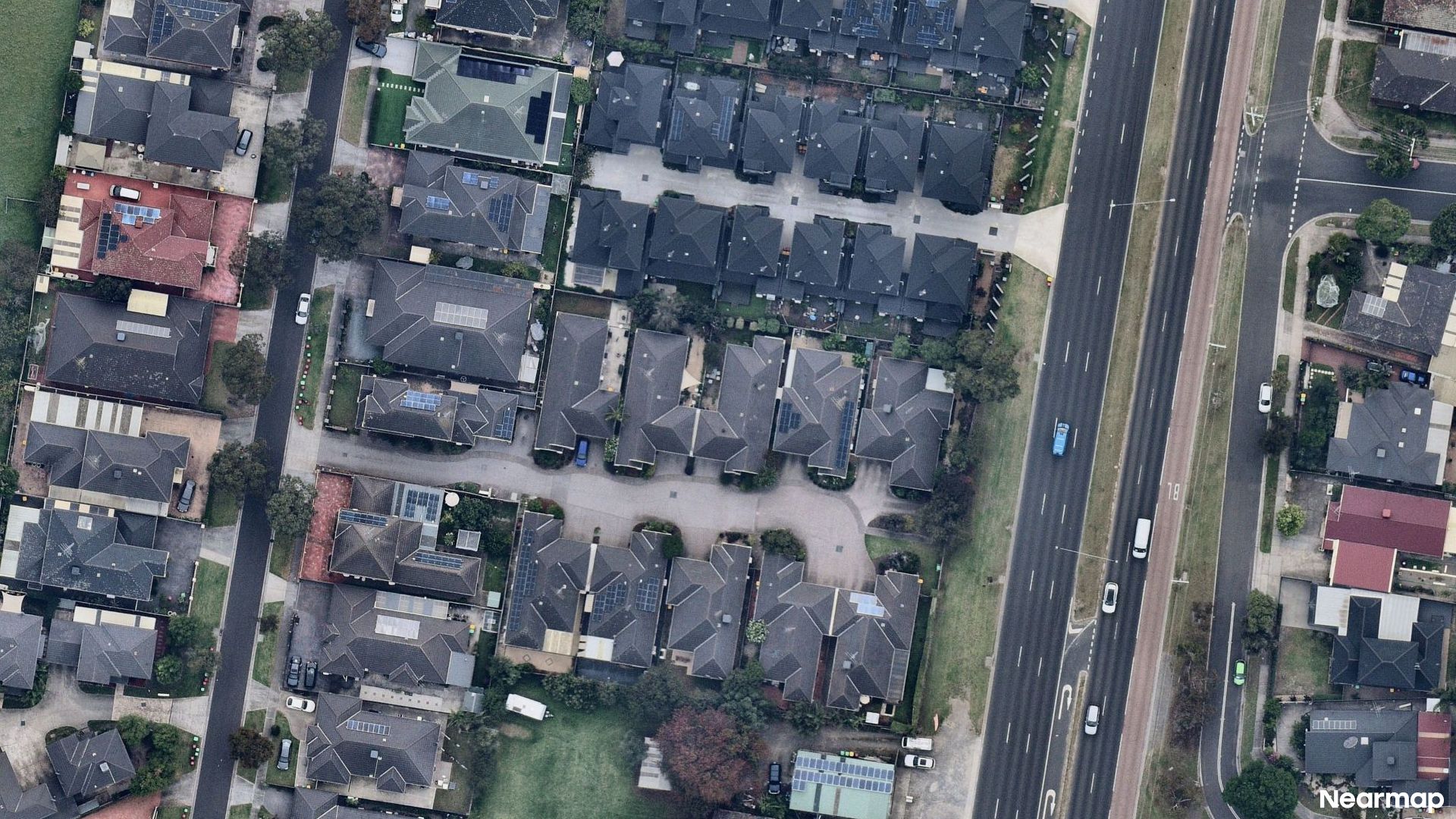 Vertical aerial view