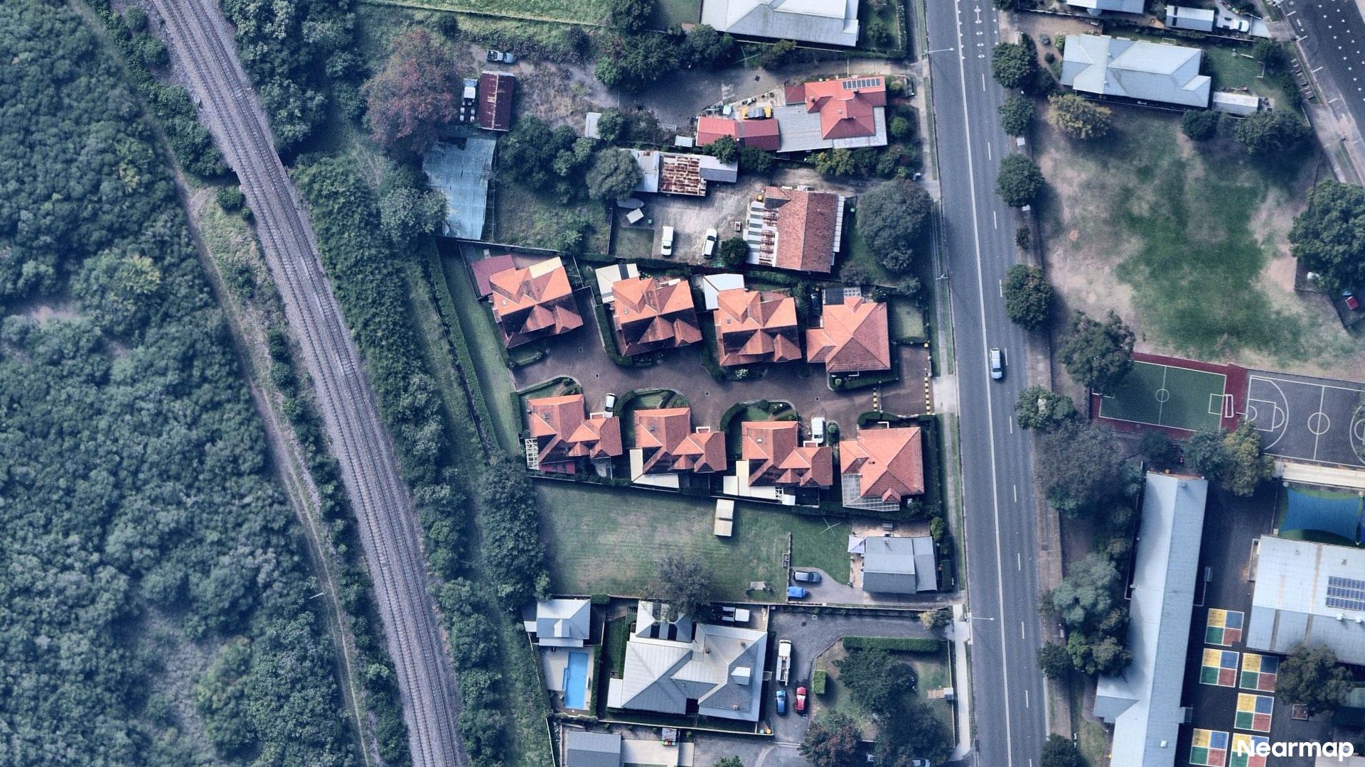 Vertical aerial view