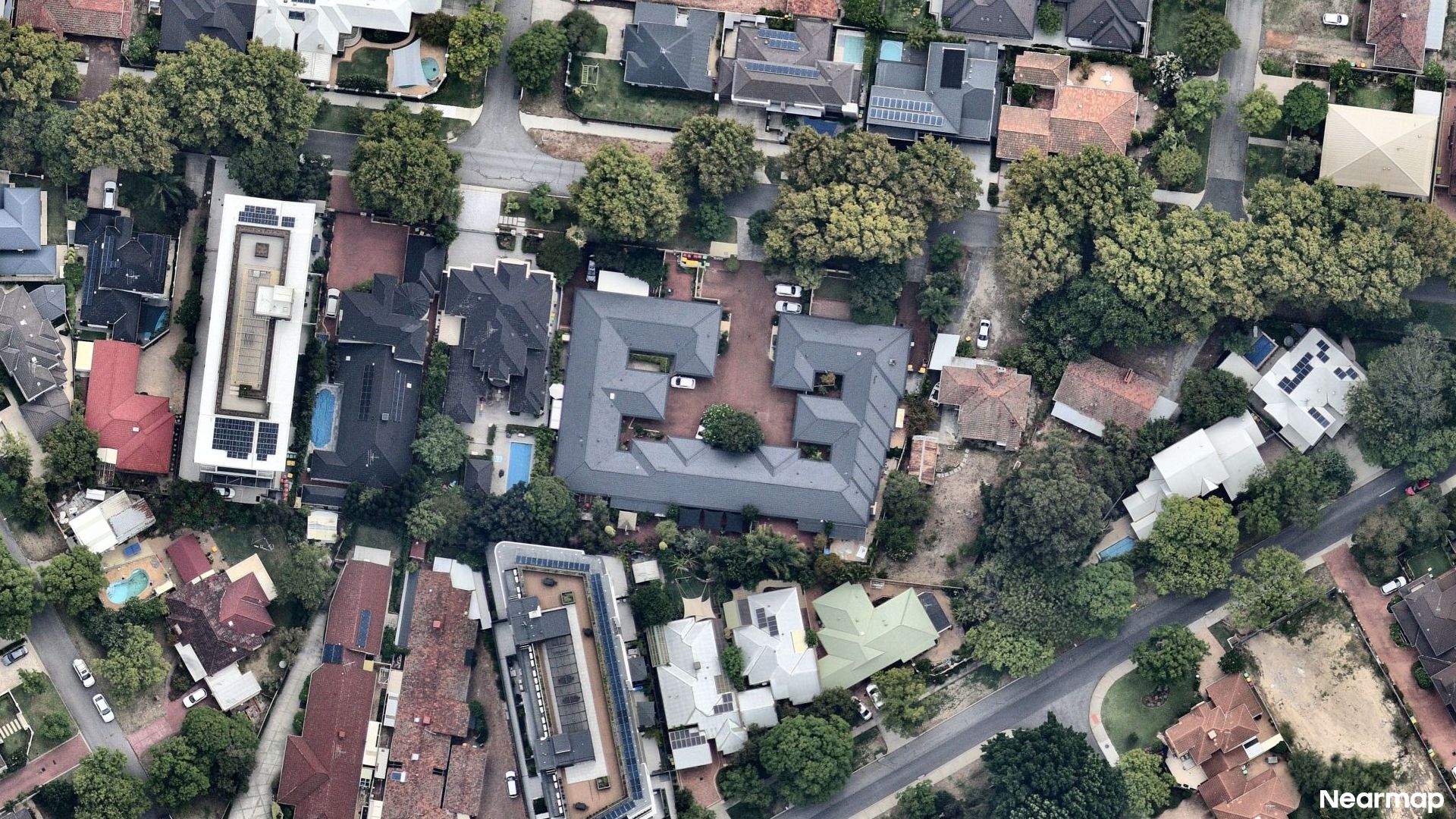 Vertical aerial view