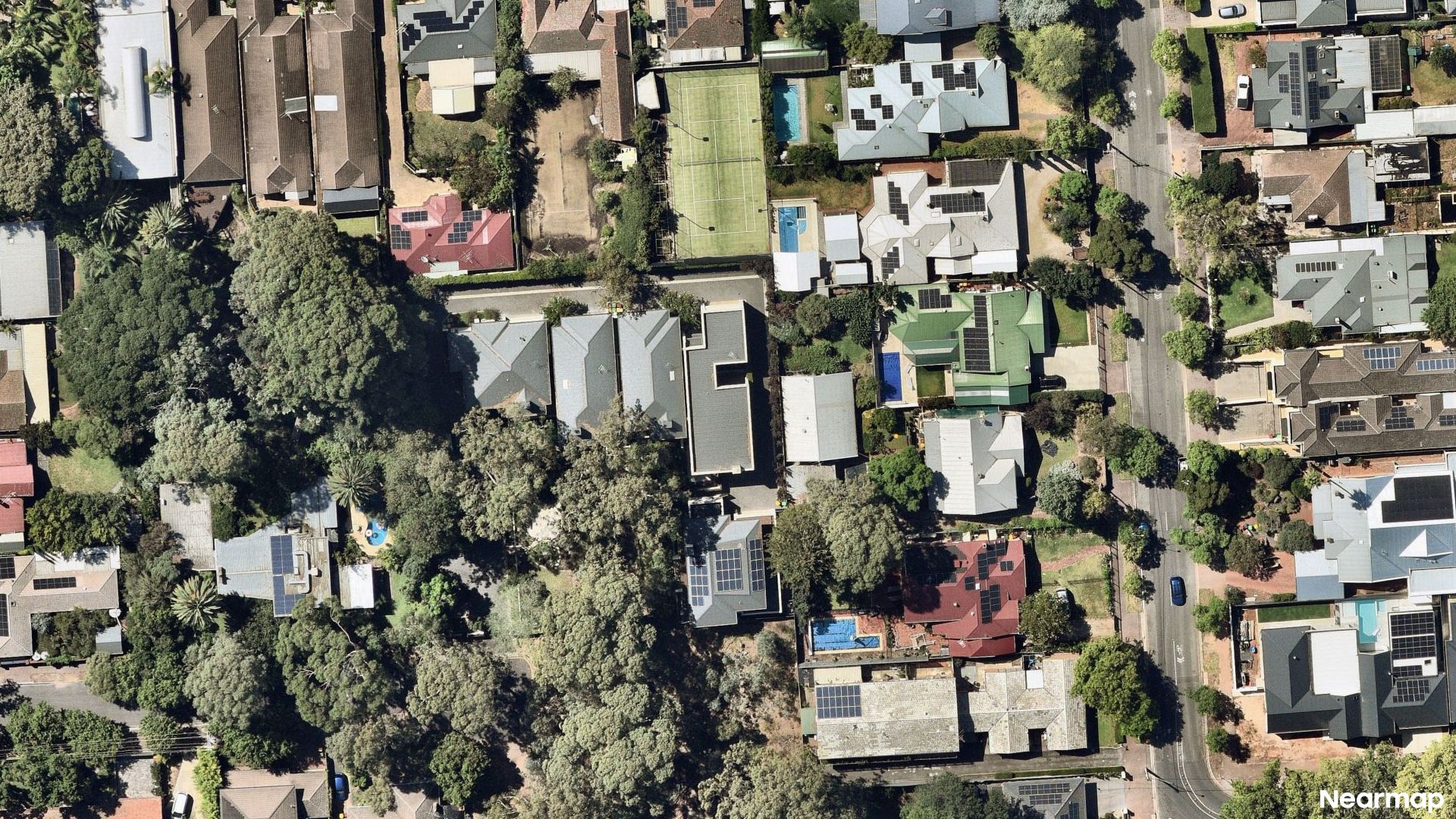 Vertical aerial view
