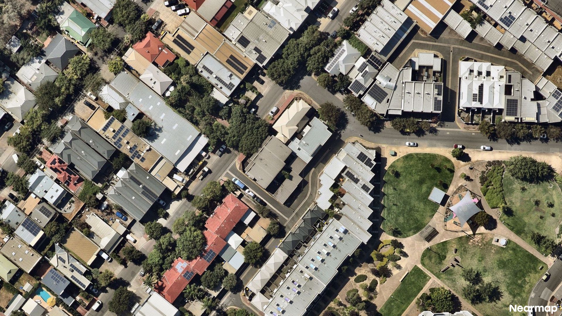 Vertical aerial view