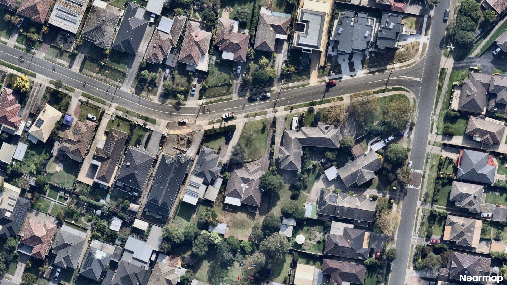 Vertical aerial view