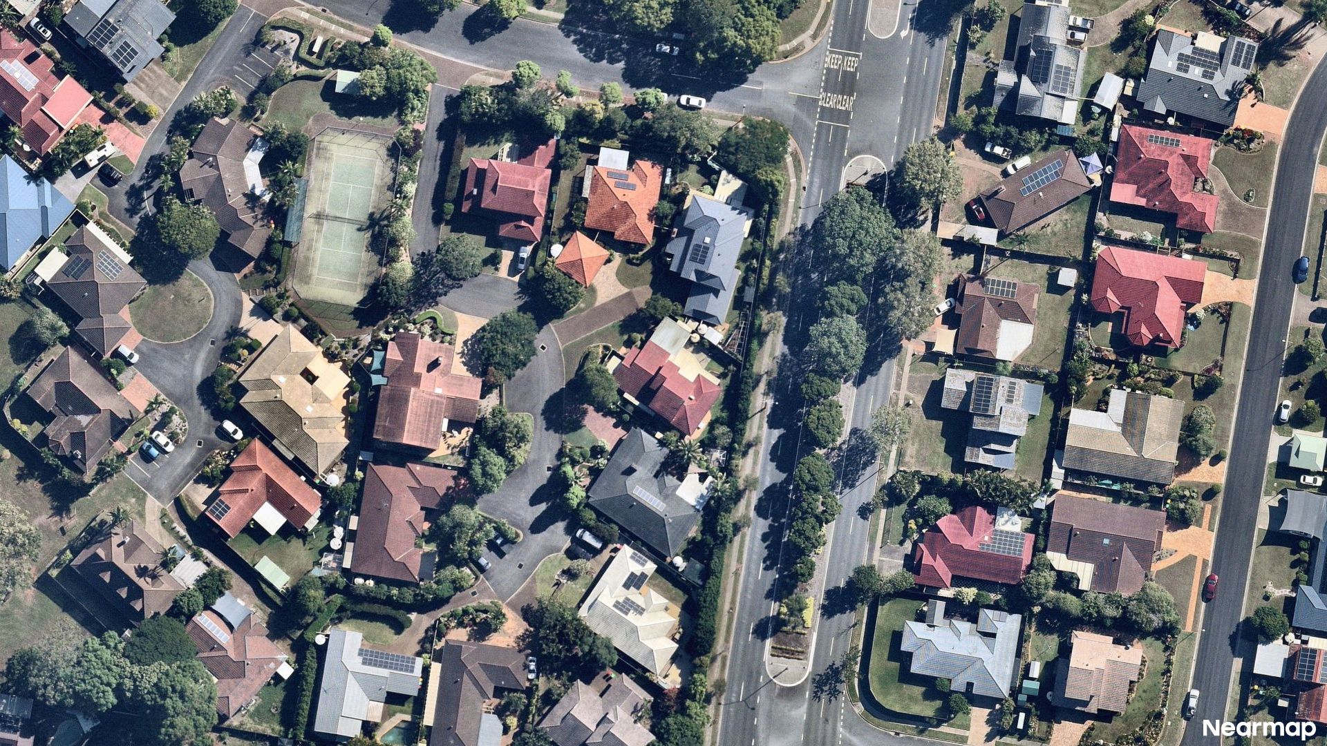 Vertical aerial view