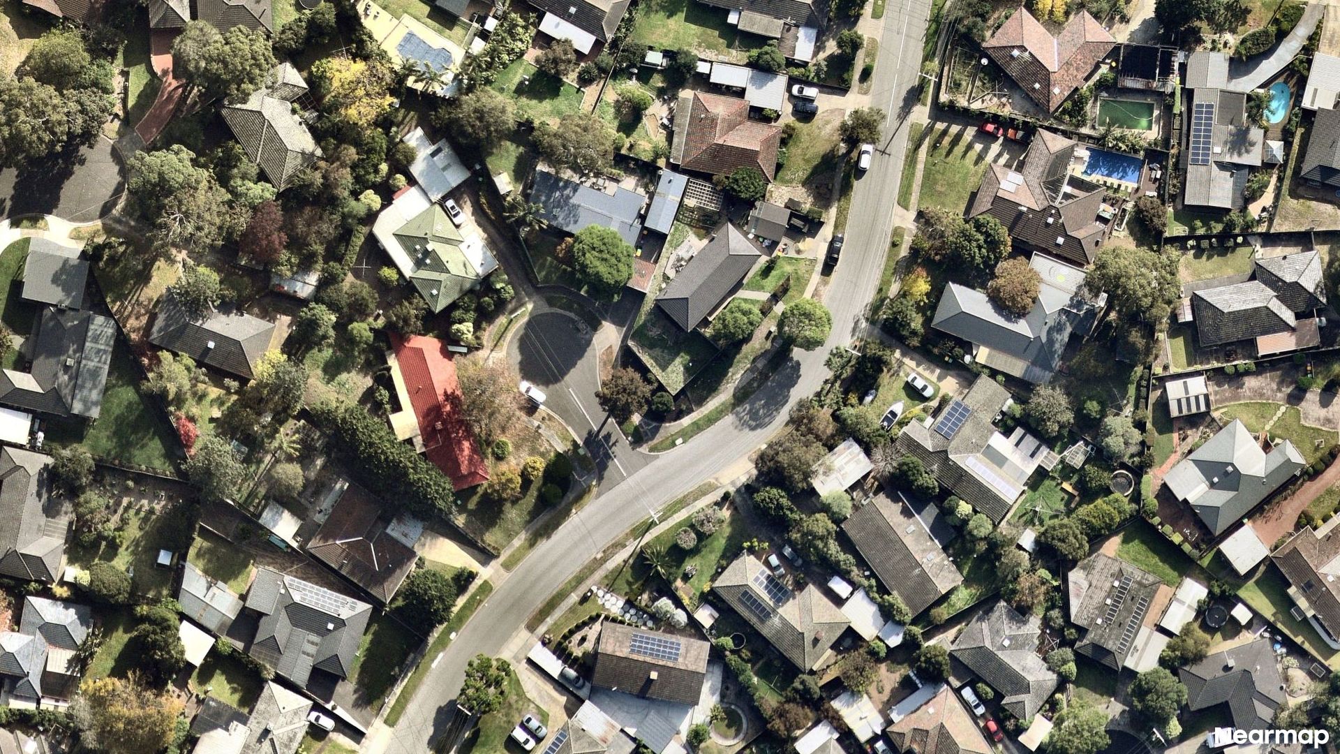 Vertical aerial view
