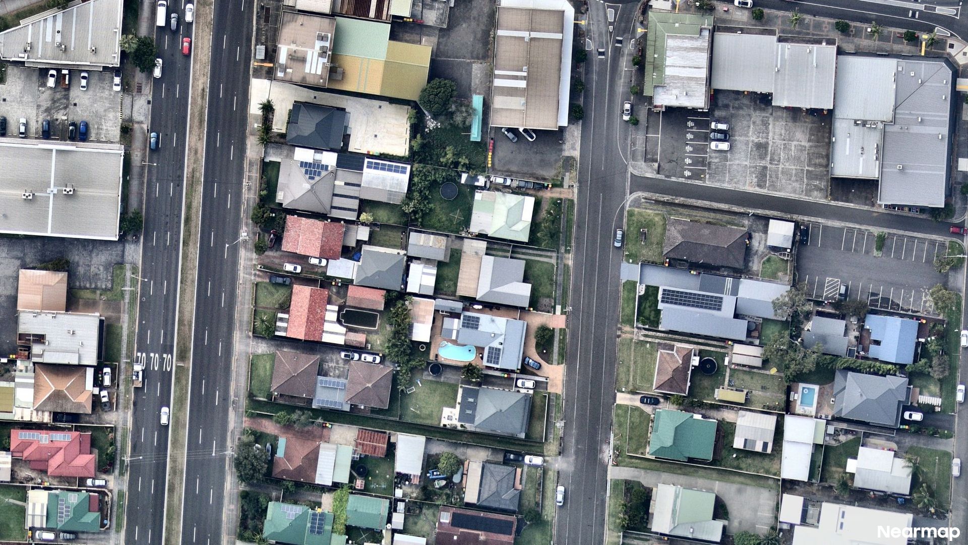 Vertical aerial view