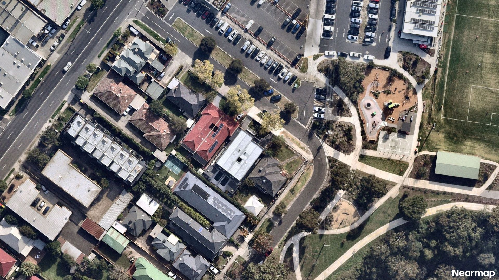 Vertical aerial view