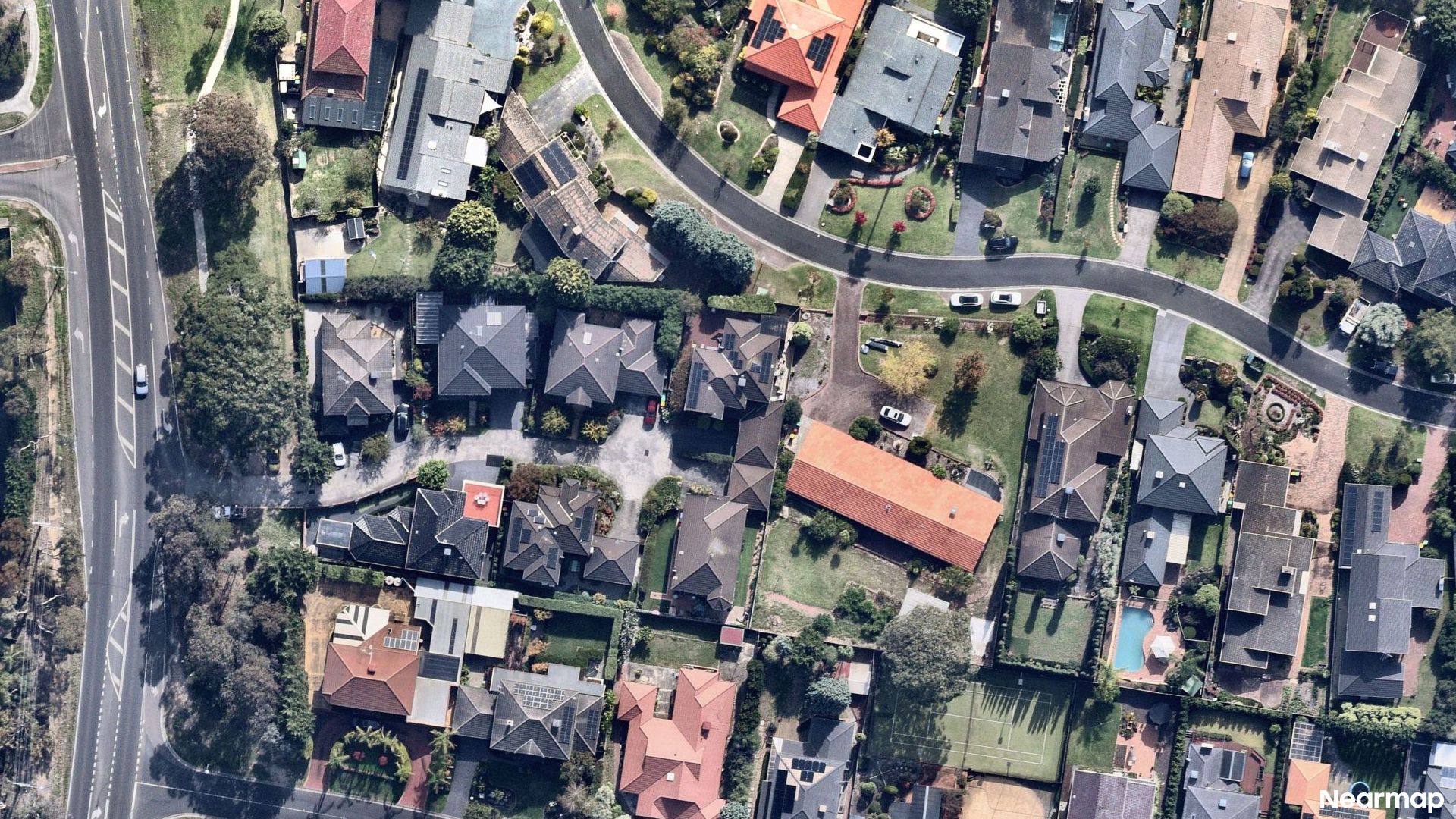 Vertical aerial view