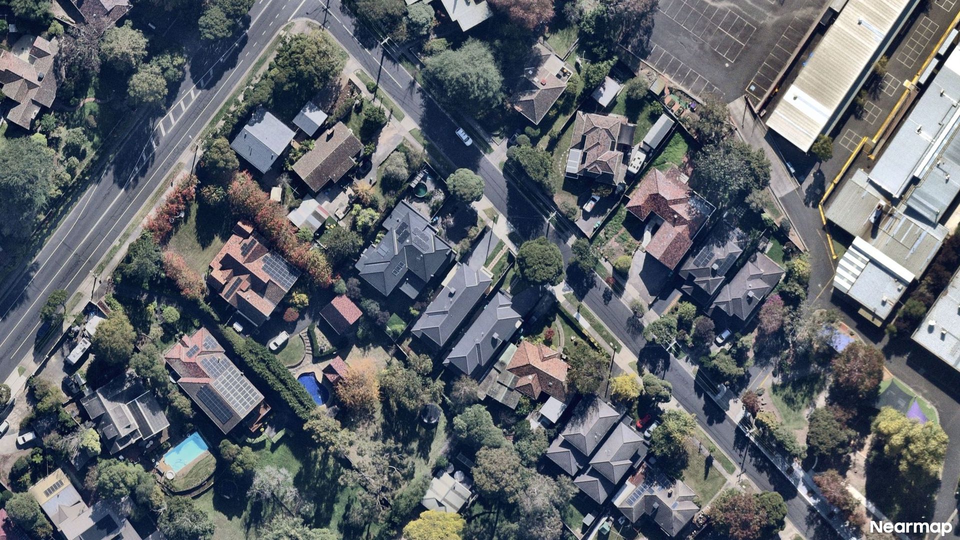 Vertical aerial view