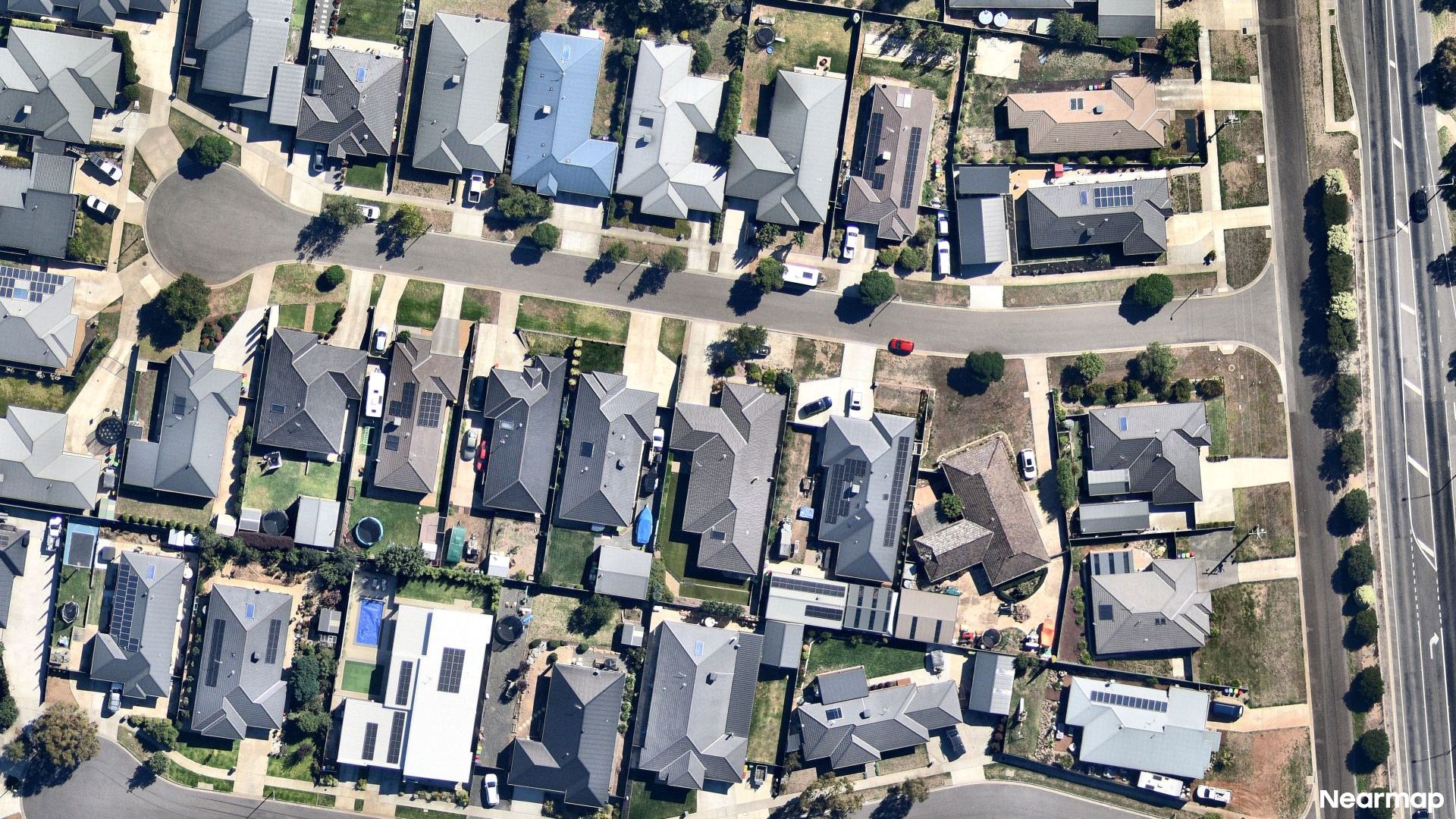 Vertical aerial view