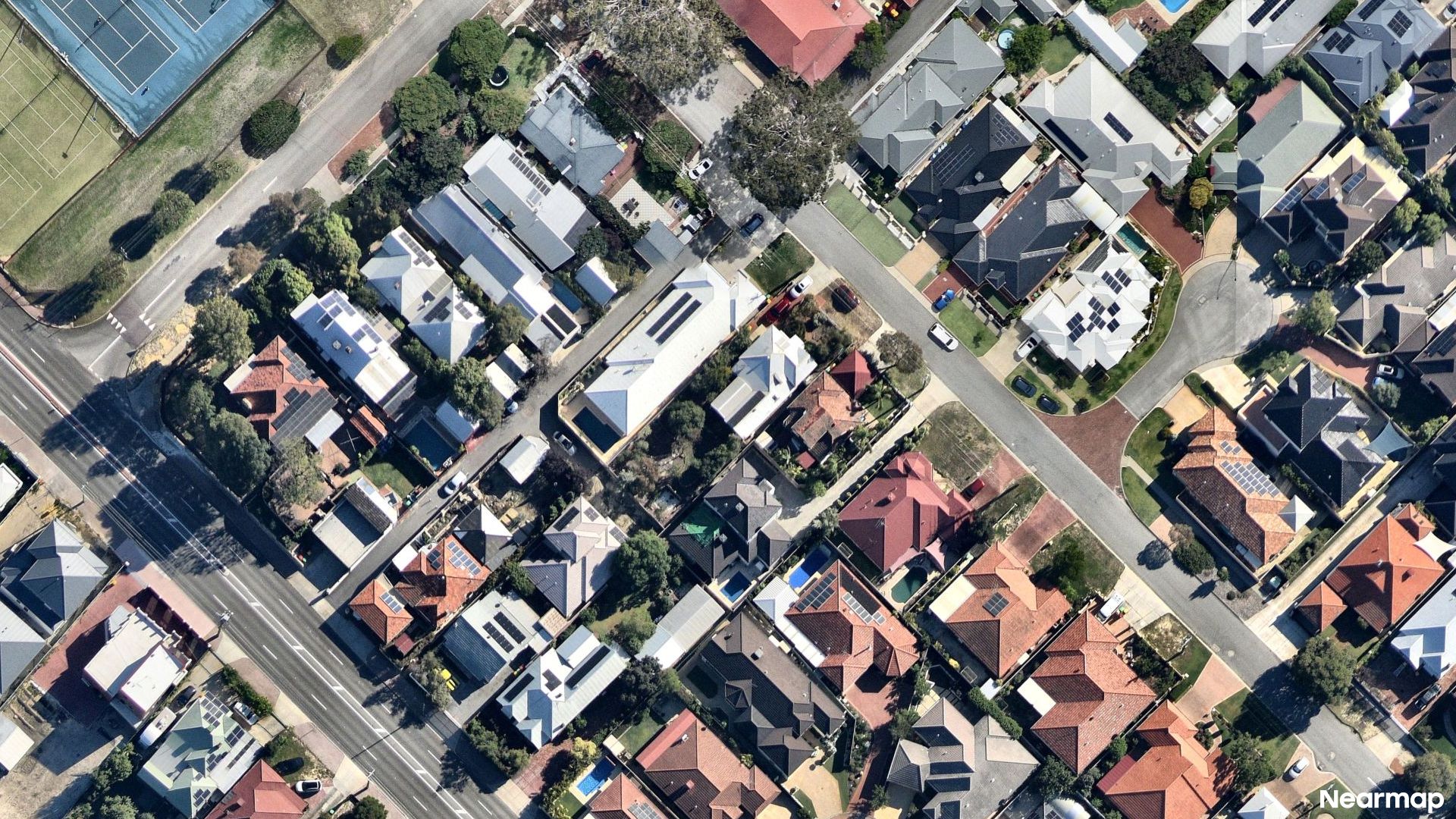 Vertical aerial view