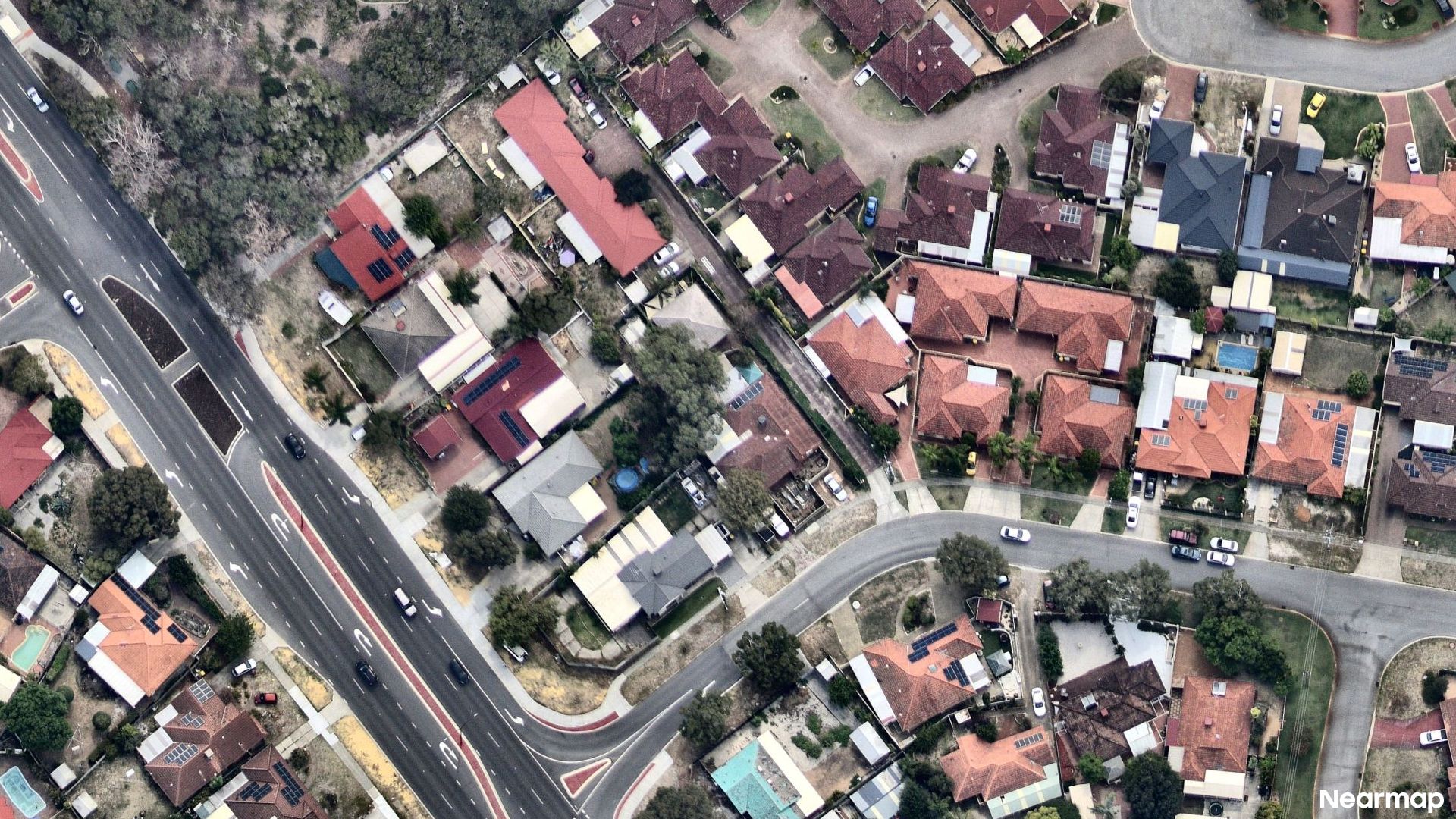 Vertical aerial view