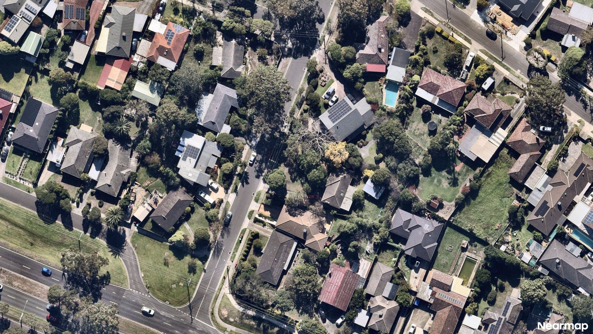 Vertical aerial view