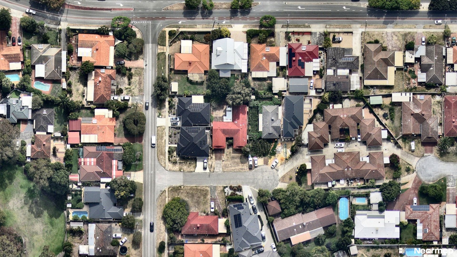 Vertical aerial view