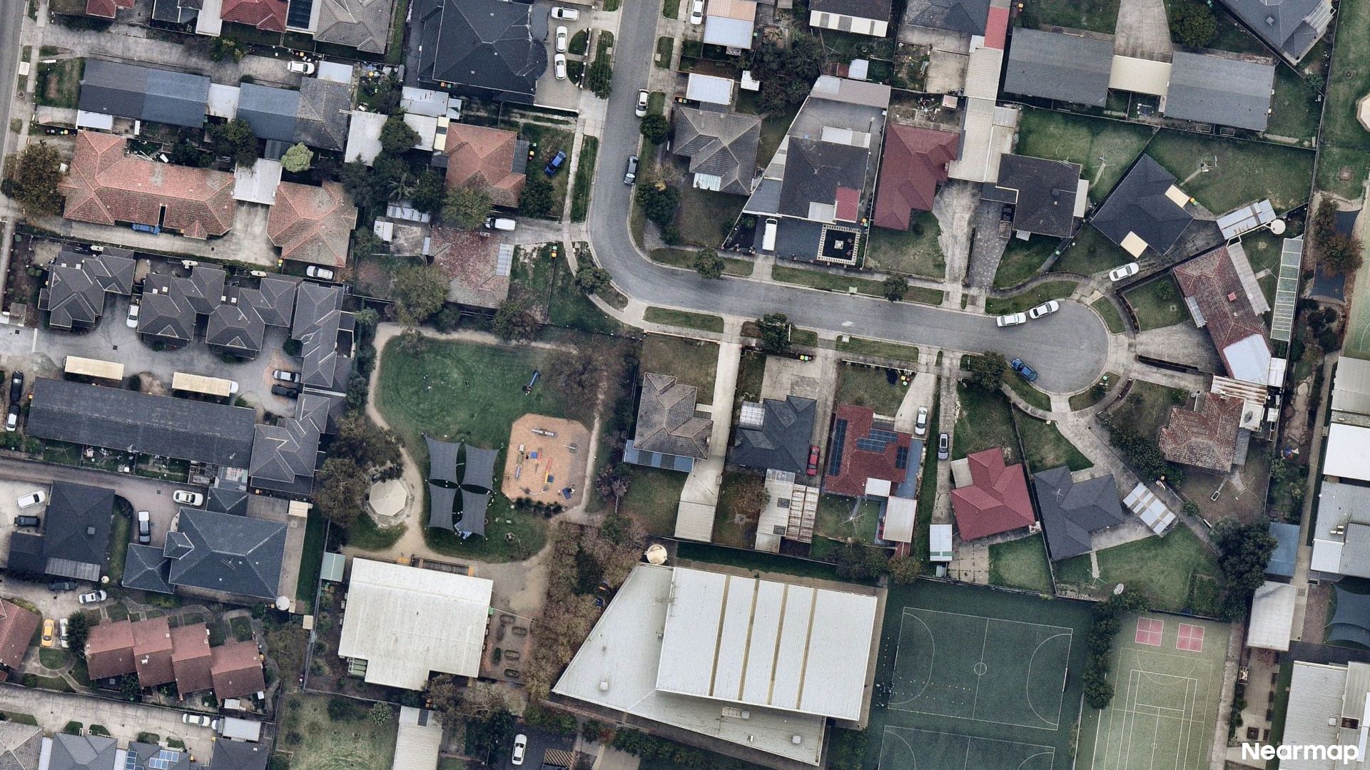 Vertical aerial view