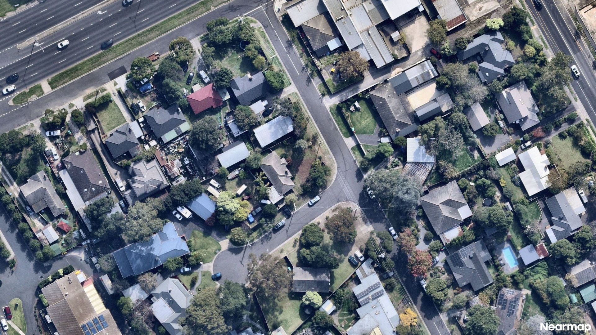 Vertical aerial view