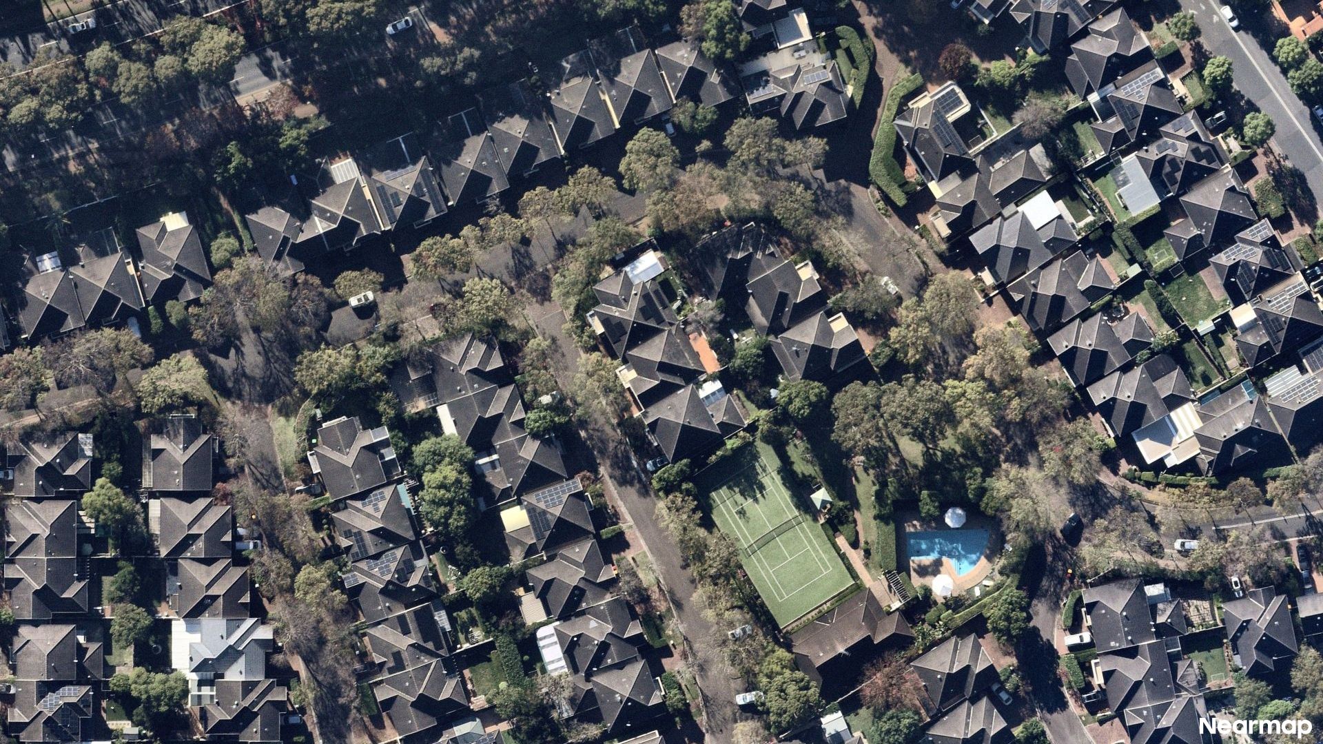 Vertical aerial view