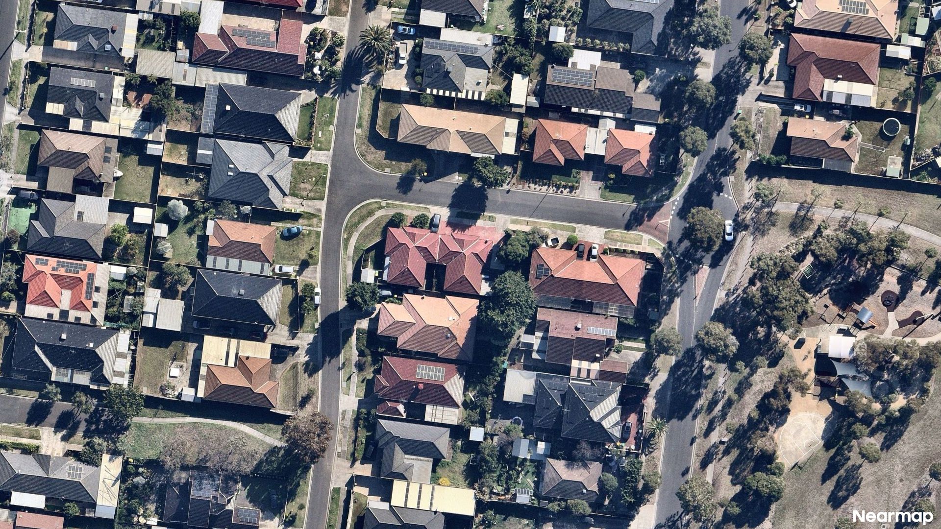 Vertical aerial view