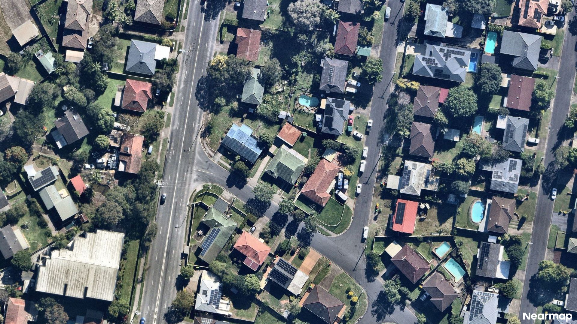 Vertical aerial view
