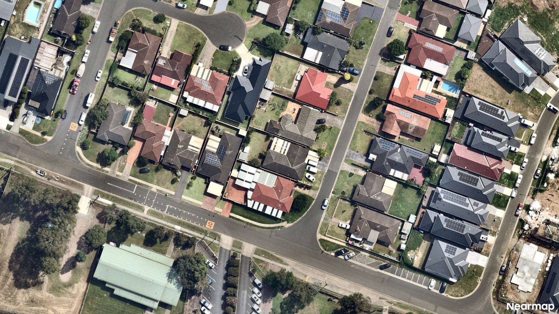 Vertical aerial view