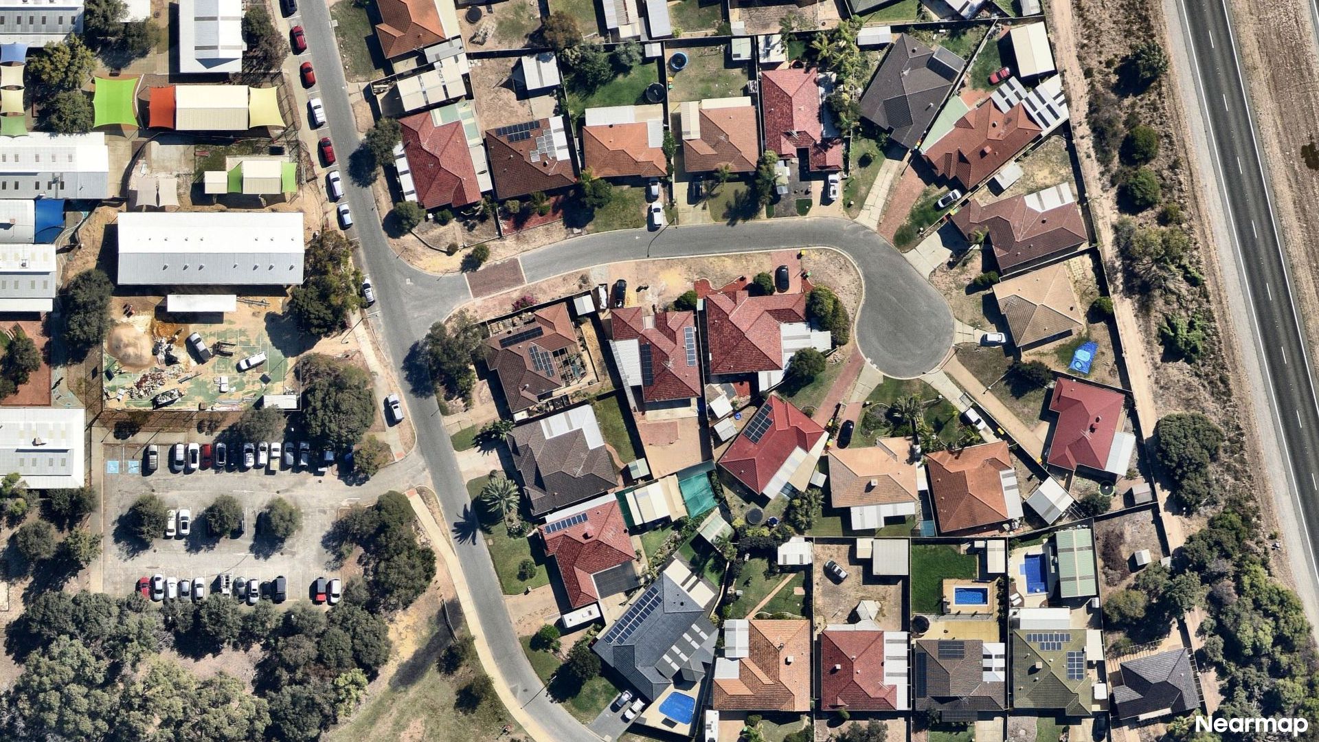 Vertical aerial view